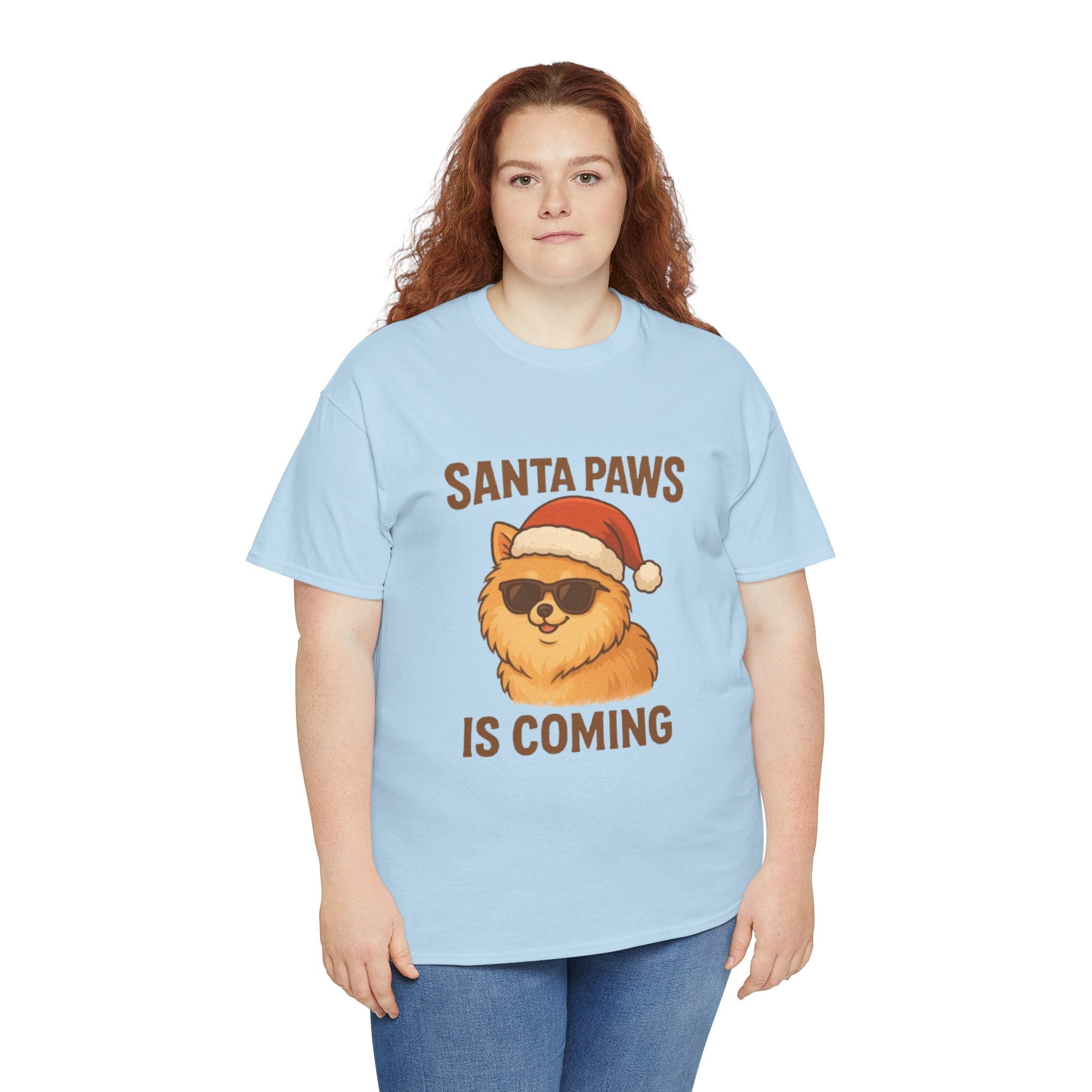 Santa Paws Is Coming T-Shirt — Cute Dog Christmas Tee