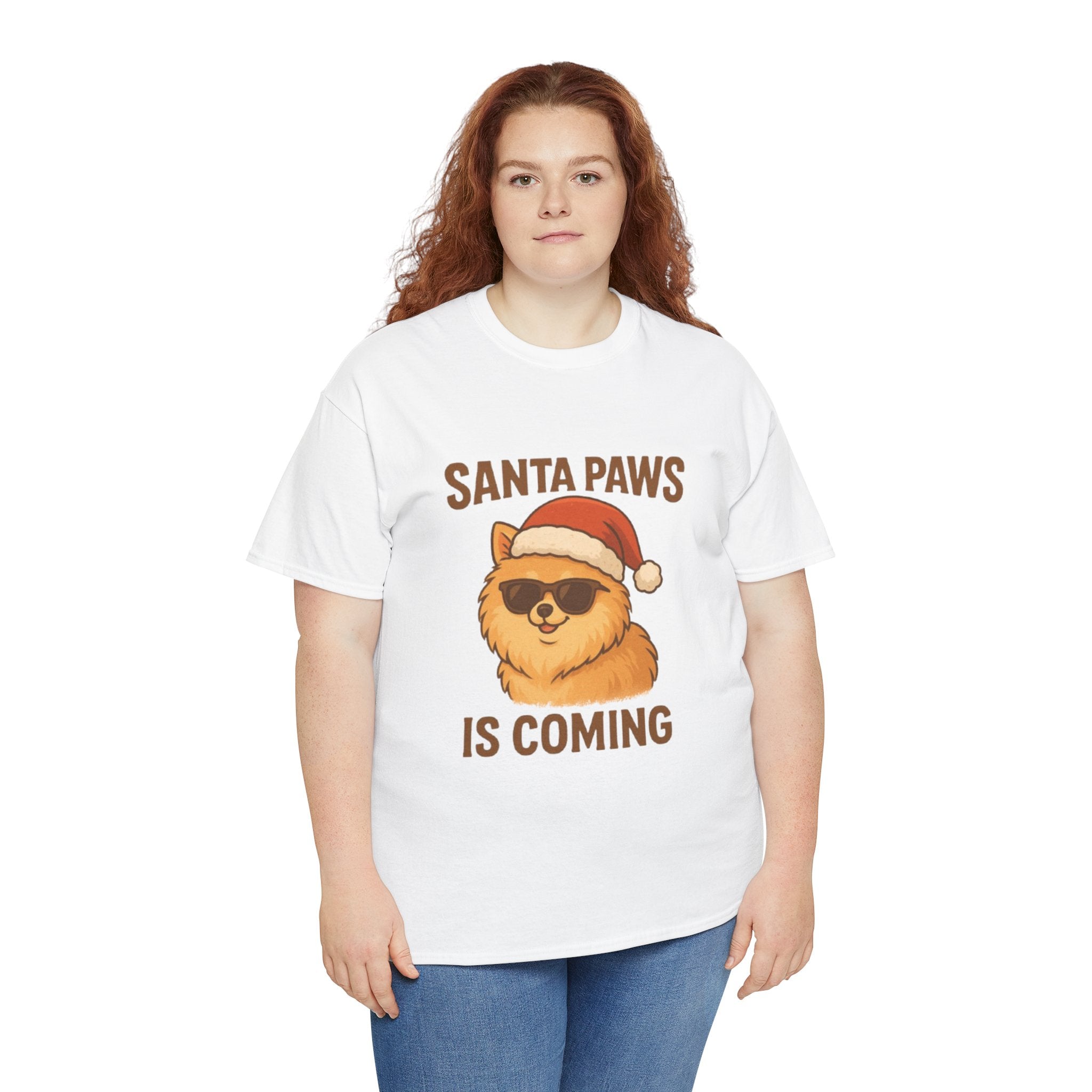 Santa Paws Is Coming T-Shirt — Cute Dog Christmas Tee