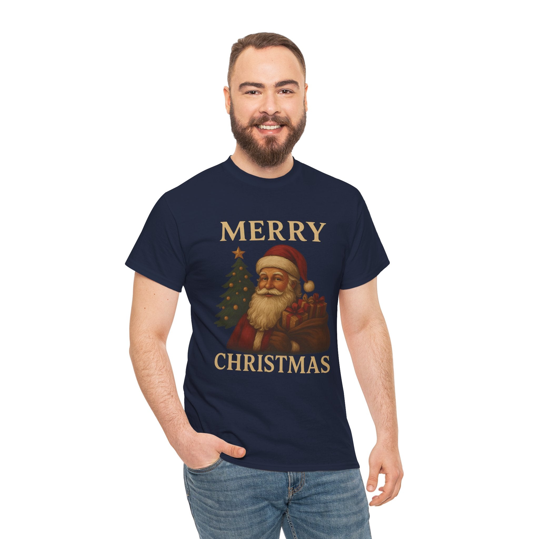 Vintage Santa 'Merry Christmas' Tee