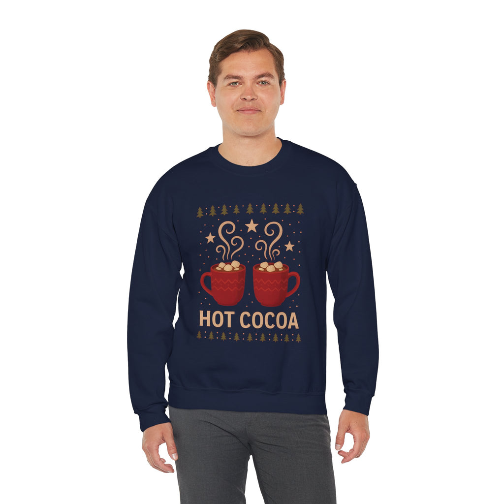 Hot Cocoa Crewneck Sweatshirt — Cozy Winter Mug Graphic