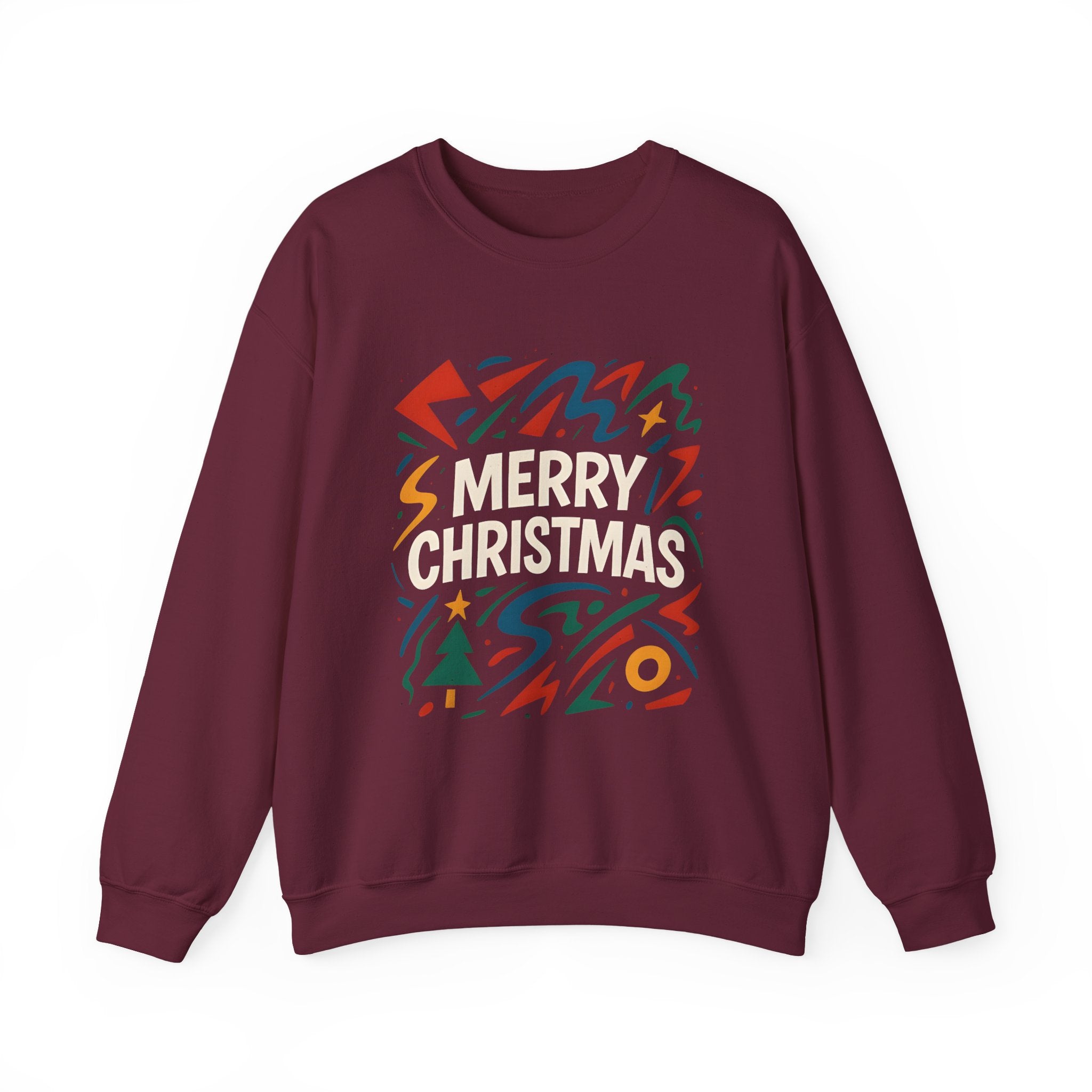 Merry Christmas Crewneck Sweatshirt — Retro Holiday Graphic