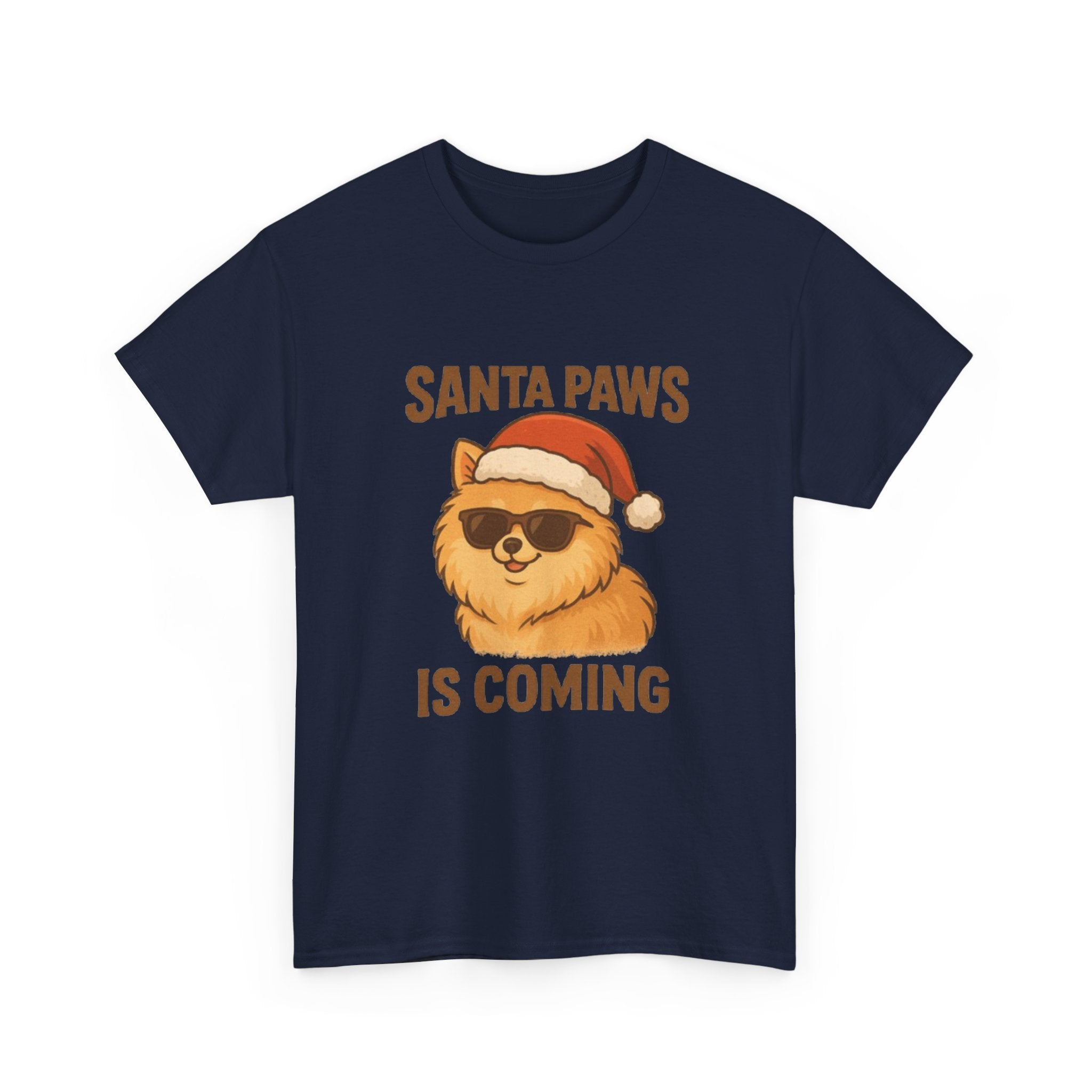 Santa Paws Is Coming T-Shirt — Cute Dog Christmas Tee