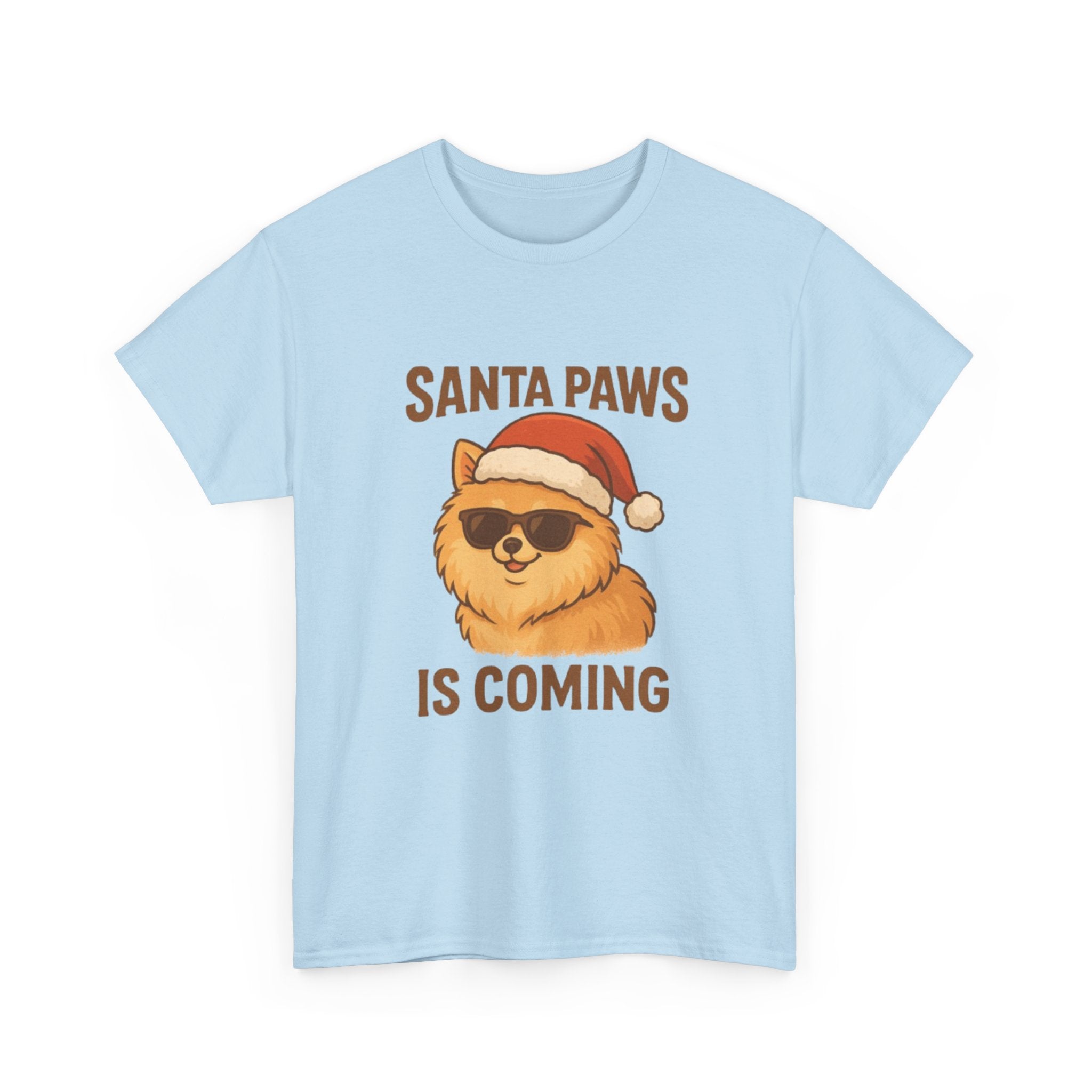 Santa Paws Is Coming T-Shirt — Cute Dog Christmas Tee