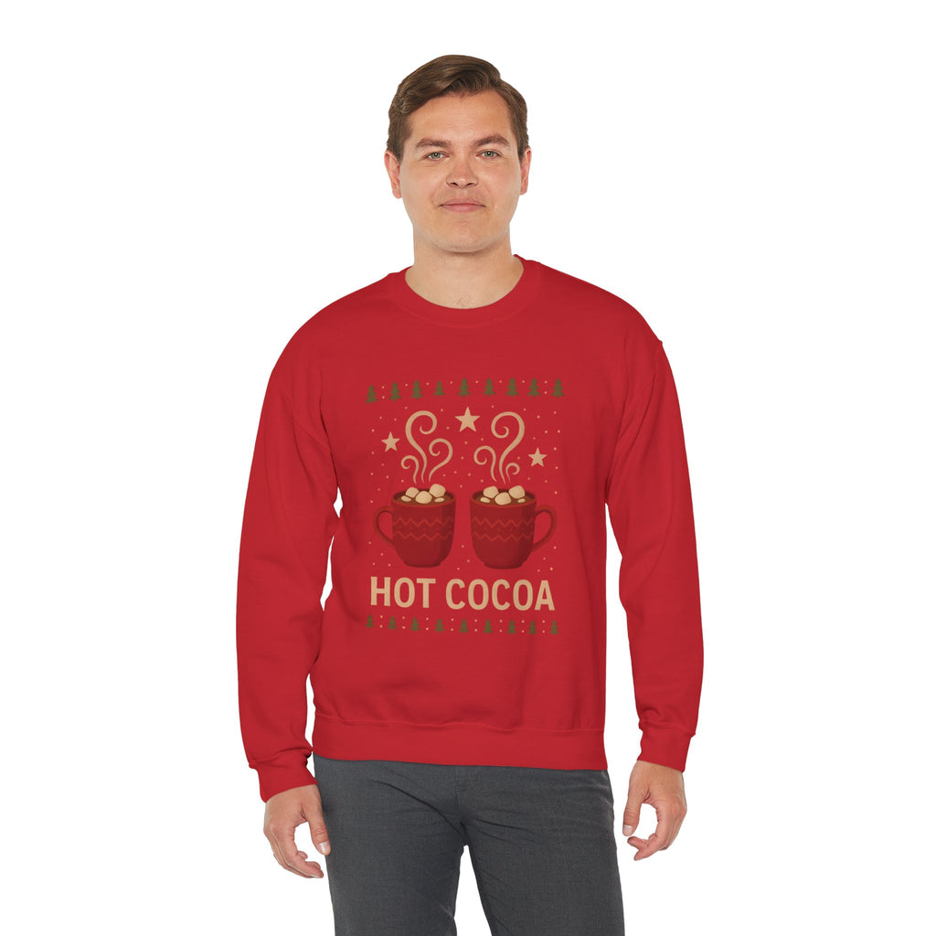 Hot Cocoa Crewneck Sweatshirt — Cozy Winter Mug Graphic