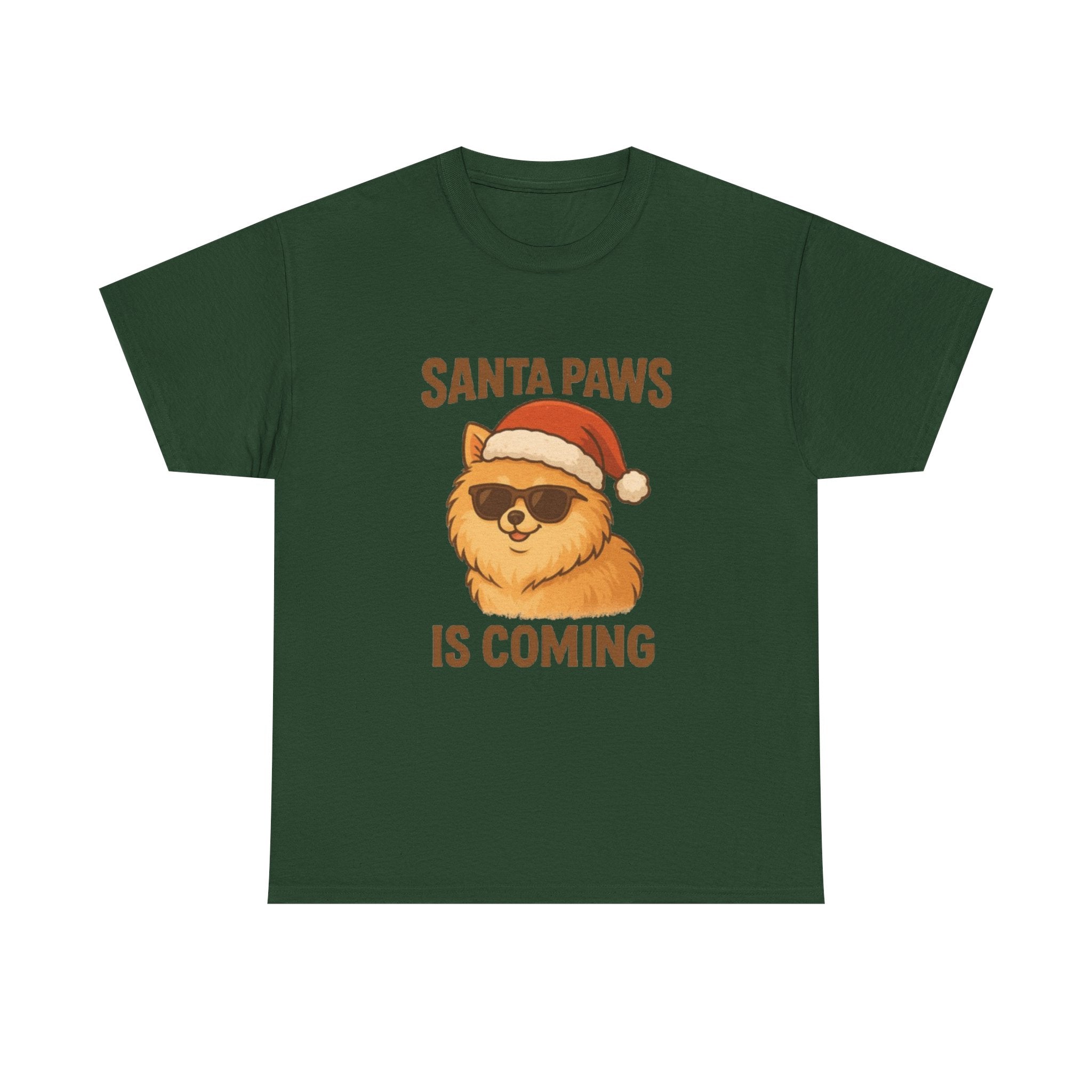 Santa Paws Is Coming T-Shirt — Cute Dog Christmas Tee