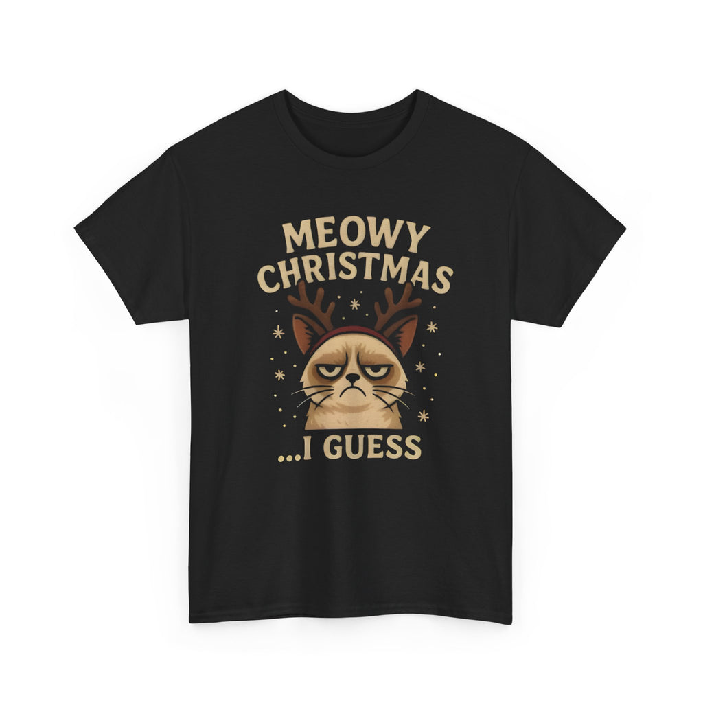 Meowy Christmas… I Guess T-Shirt — Funny Grumpy Cat Holiday Tee
