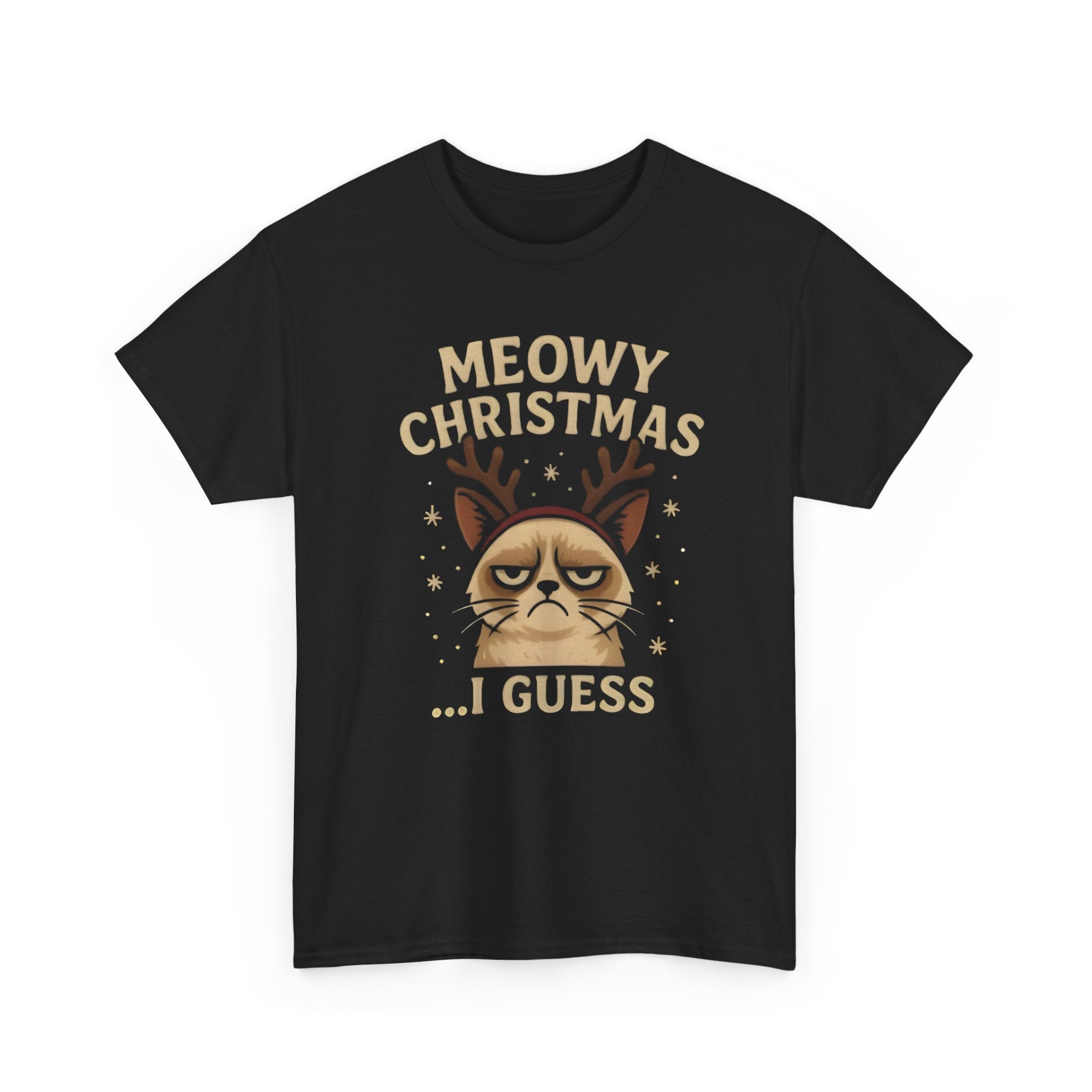 Meowy Christmas… I Guess T-Shirt — Funny Grumpy Cat Holiday Tee