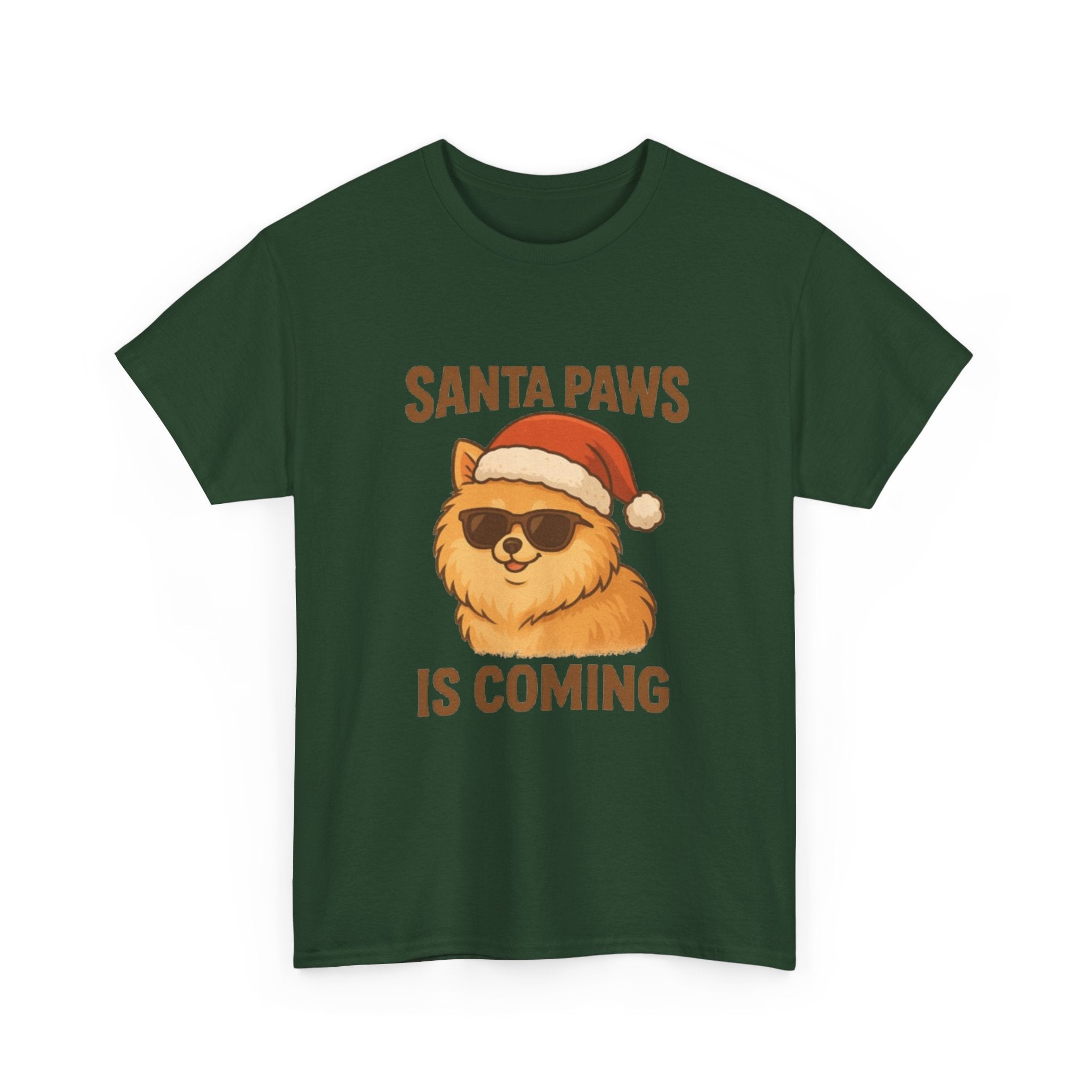 Santa Paws Is Coming T-Shirt — Cute Dog Christmas Tee