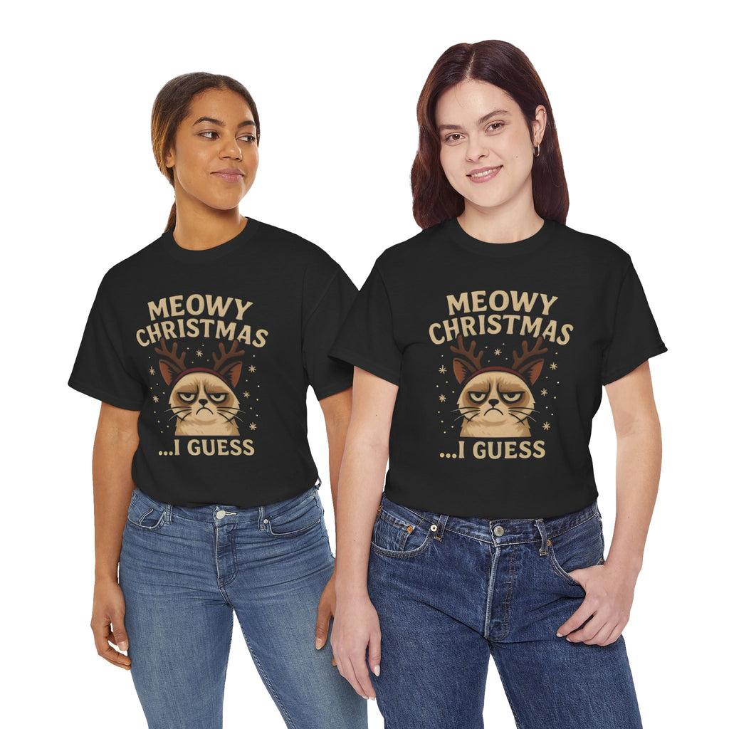 Meowy Christmas… I Guess T-Shirt — Funny Grumpy Cat Holiday Tee