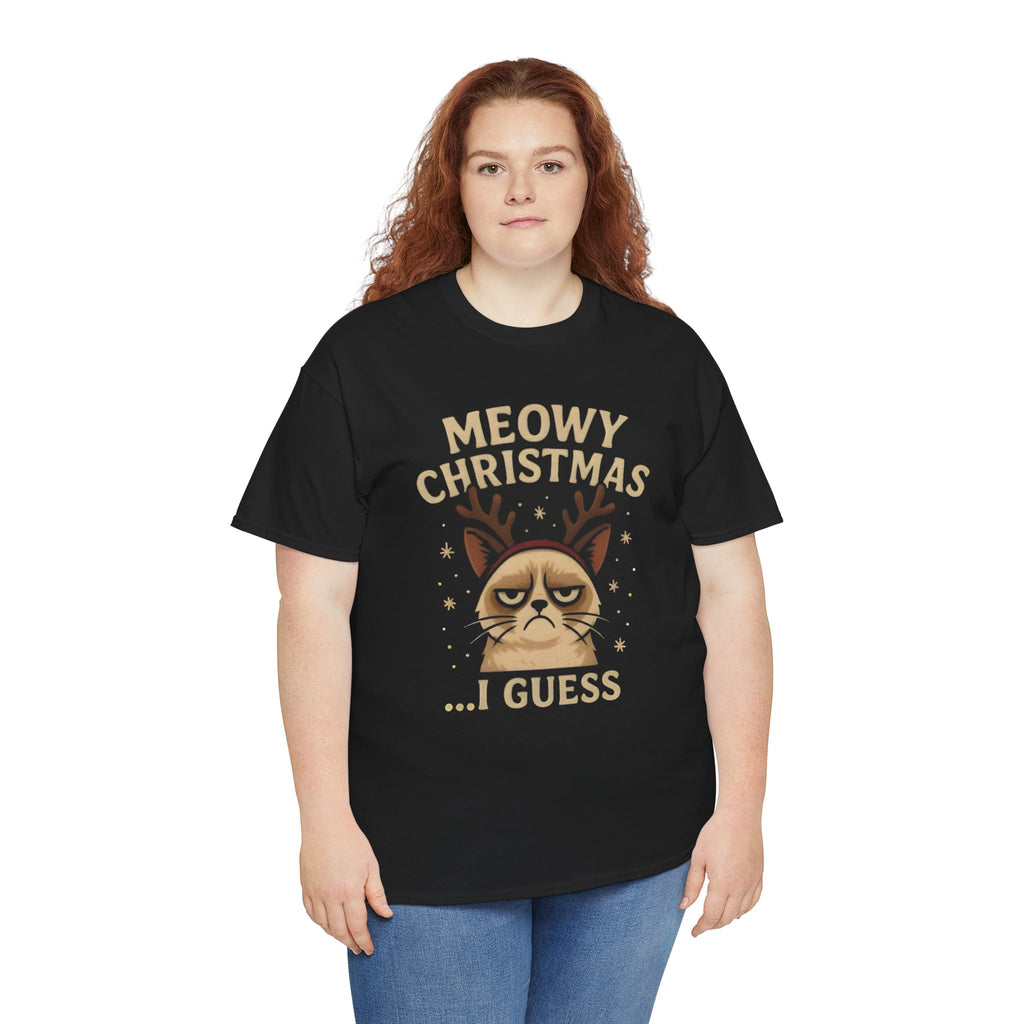 Meowy Christmas… I Guess T-Shirt — Funny Grumpy Cat Holiday Tee