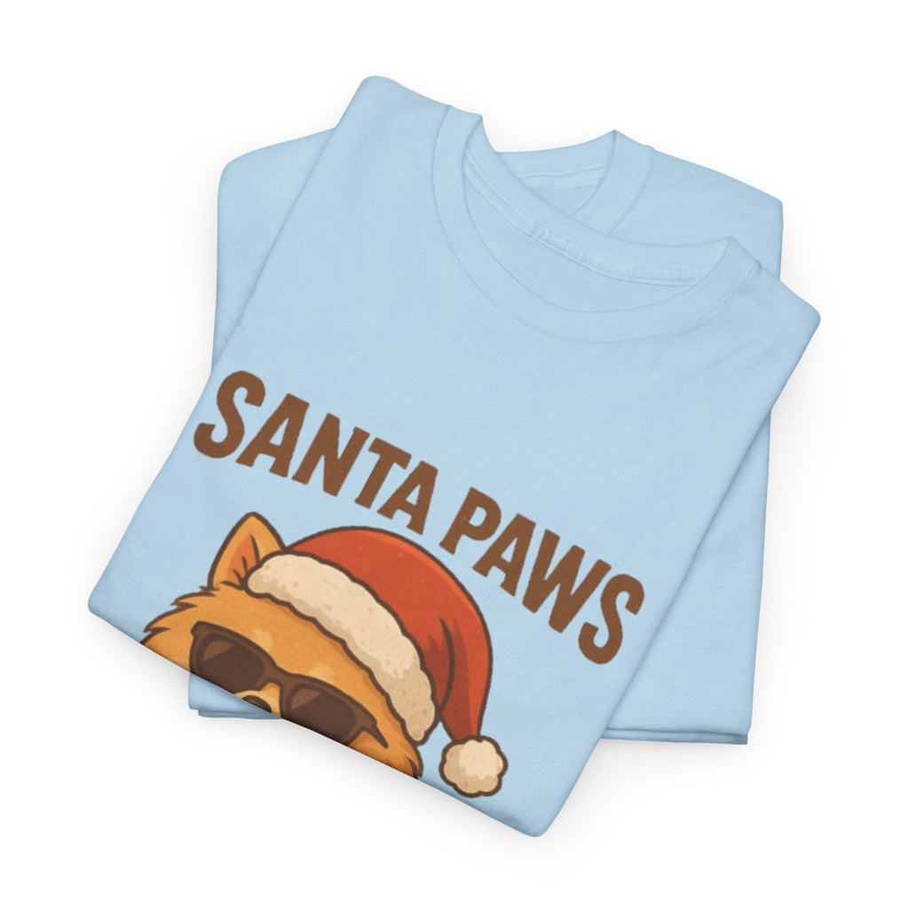Santa Paws Is Coming T-Shirt — Cute Dog Christmas Tee