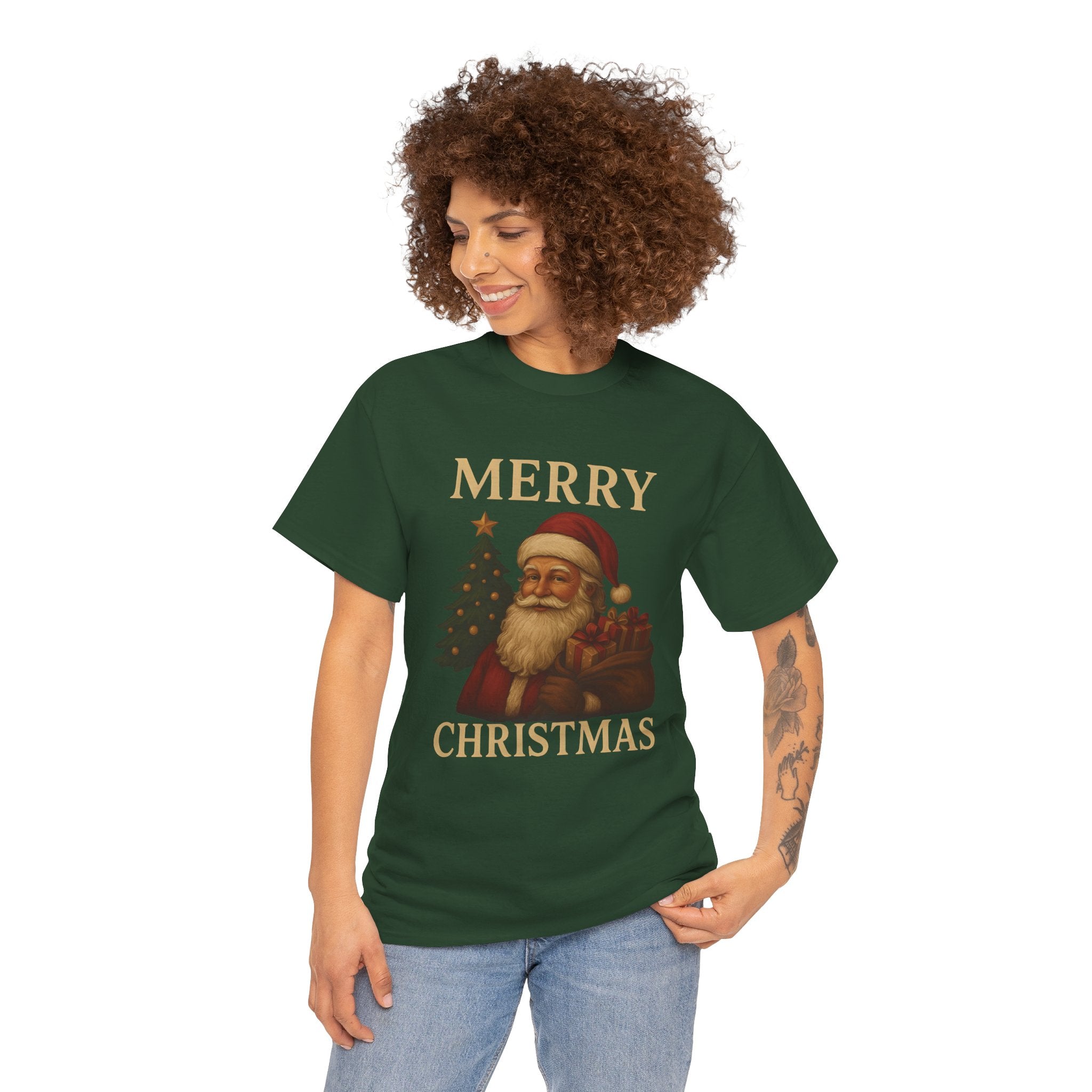 Vintage Santa 'Merry Christmas' Tee