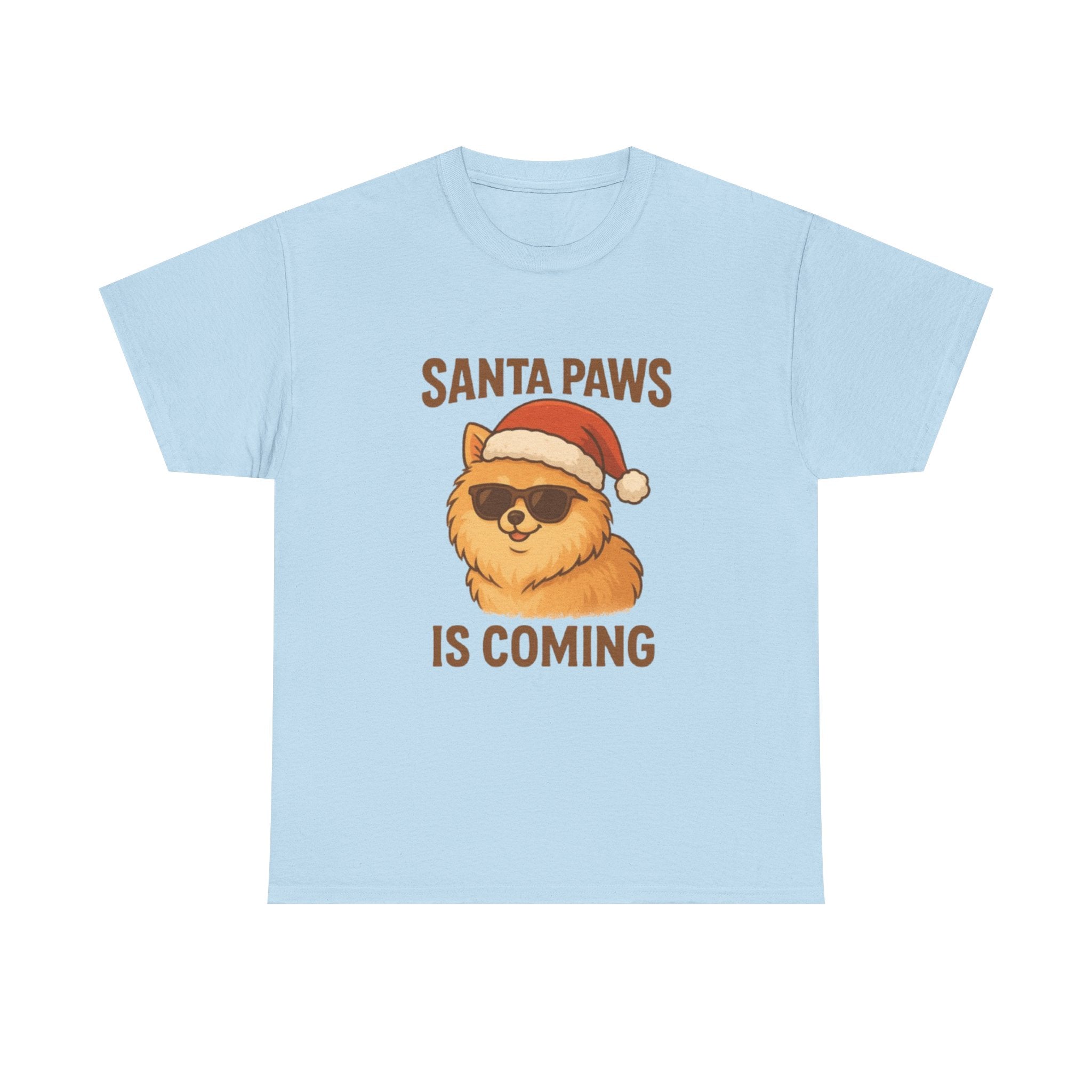 Santa Paws Is Coming T-Shirt — Cute Dog Christmas Tee