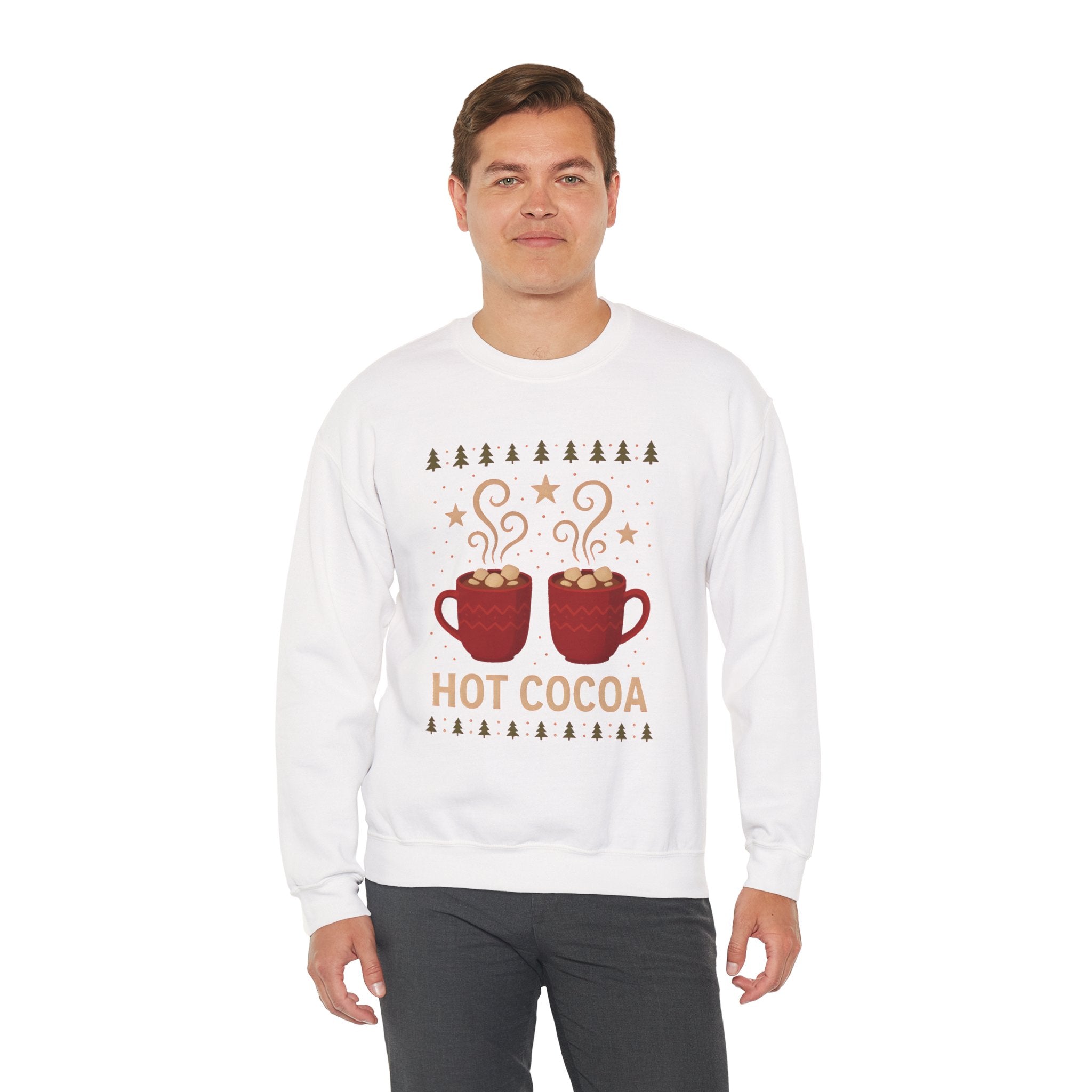 Hot Cocoa Crewneck Sweatshirt — Cozy Winter Mug Graphic
