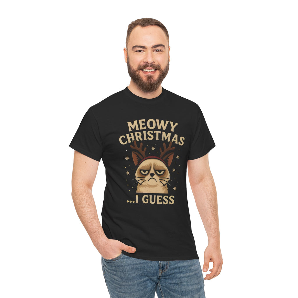 Meowy Christmas… I Guess T-Shirt — Funny Grumpy Cat Holiday Tee