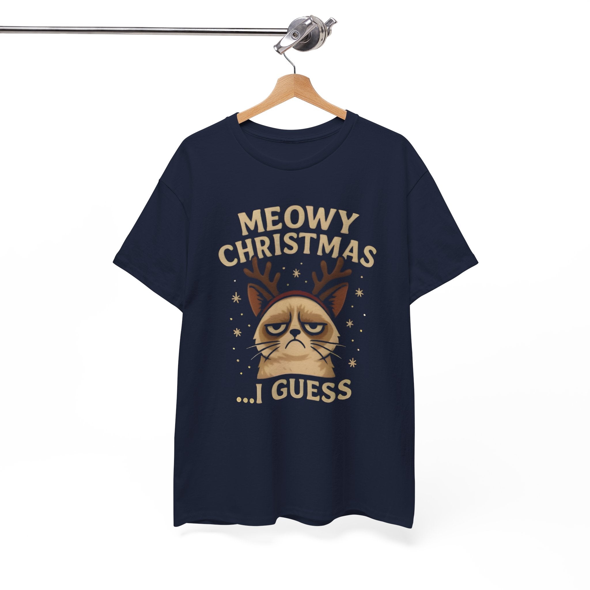Meowy Christmas… I Guess T-Shirt — Funny Grumpy Cat Holiday Tee
