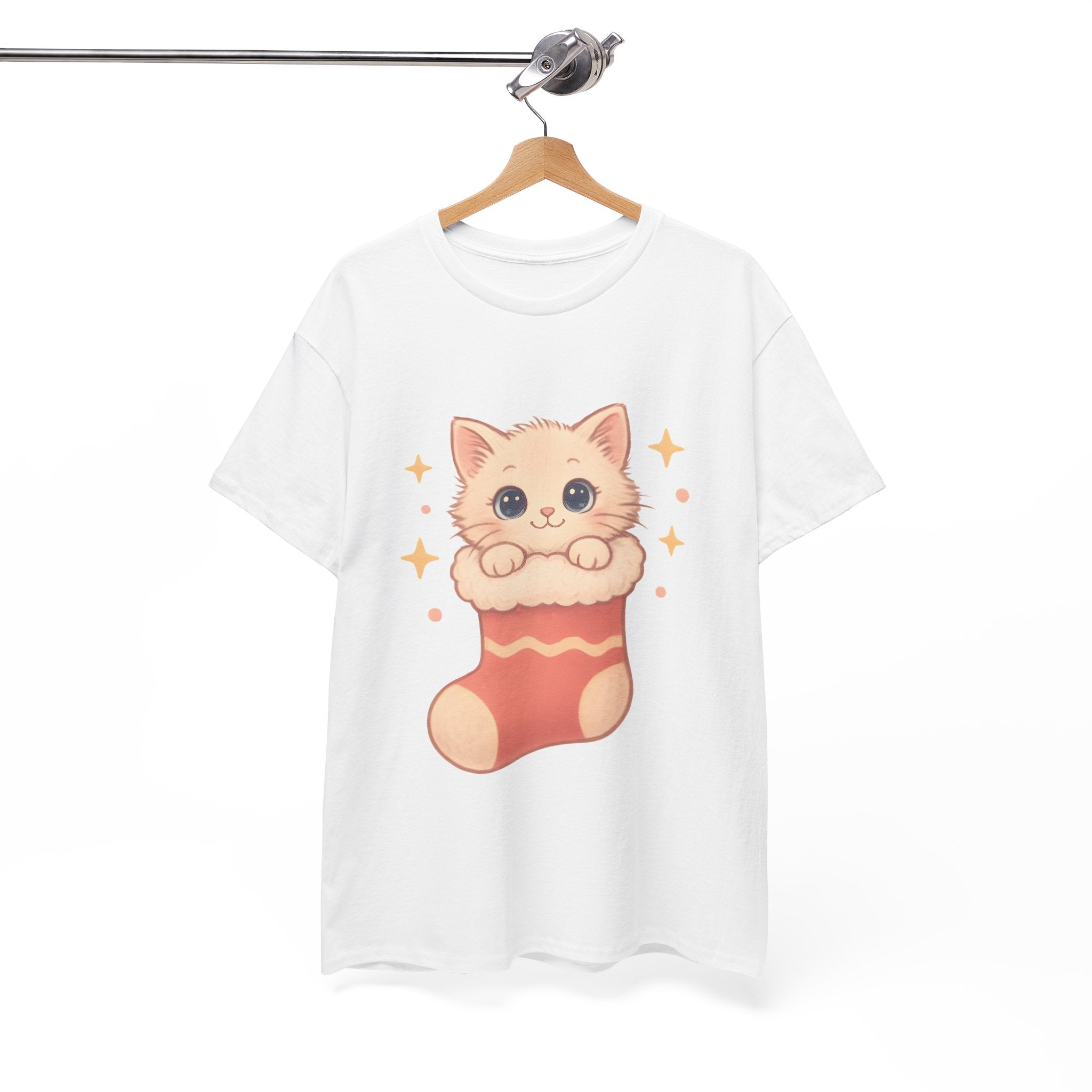 Cute Kitten in Christmas Stocking Tee