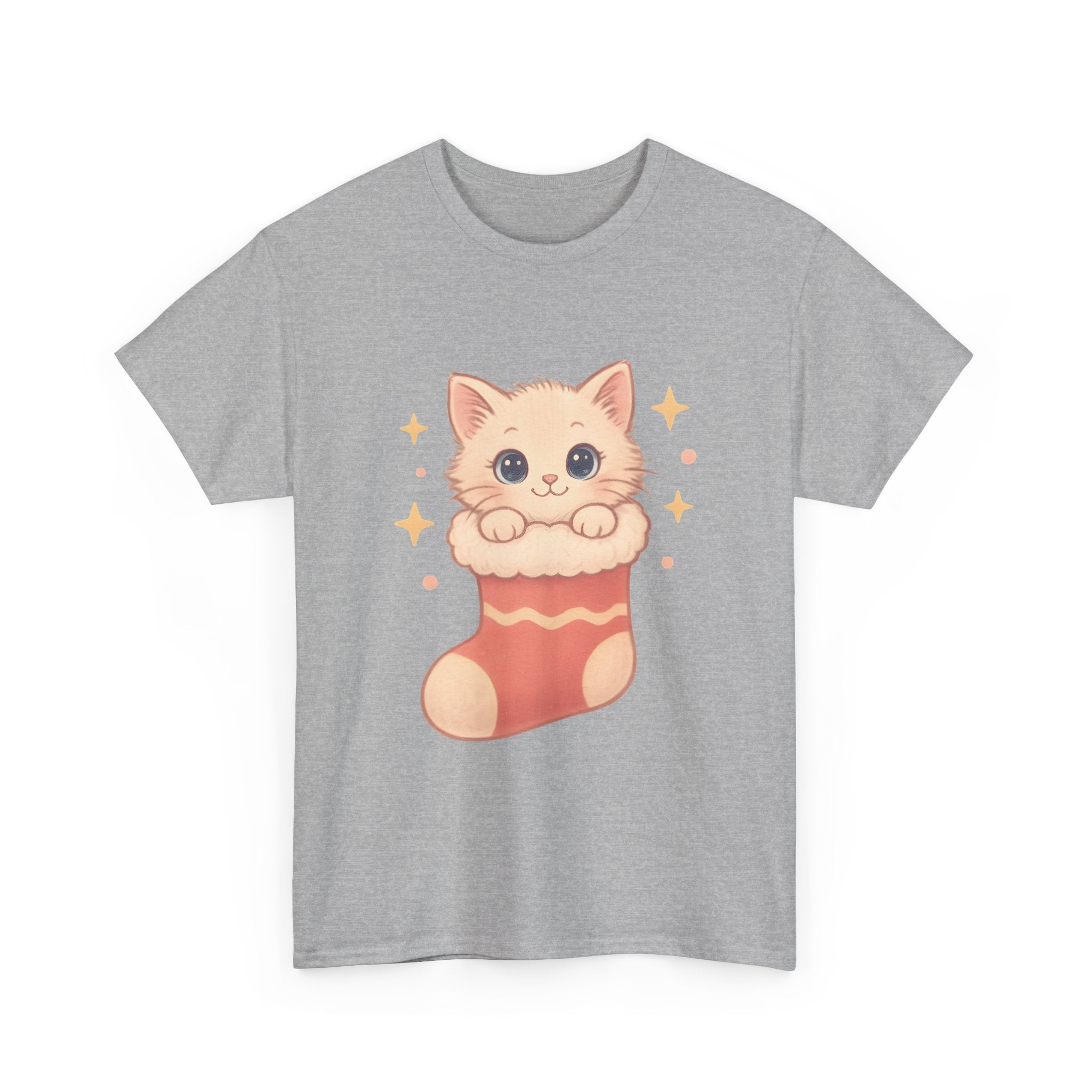 Cute Kitten in Christmas Stocking Tee
