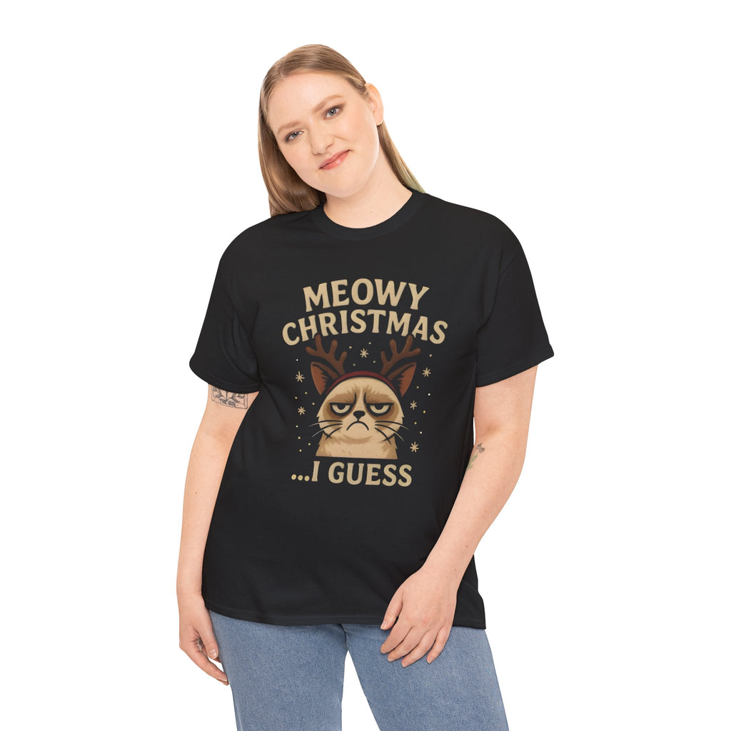 Meowy Christmas… I Guess T-Shirt — Funny Grumpy Cat Holiday Tee