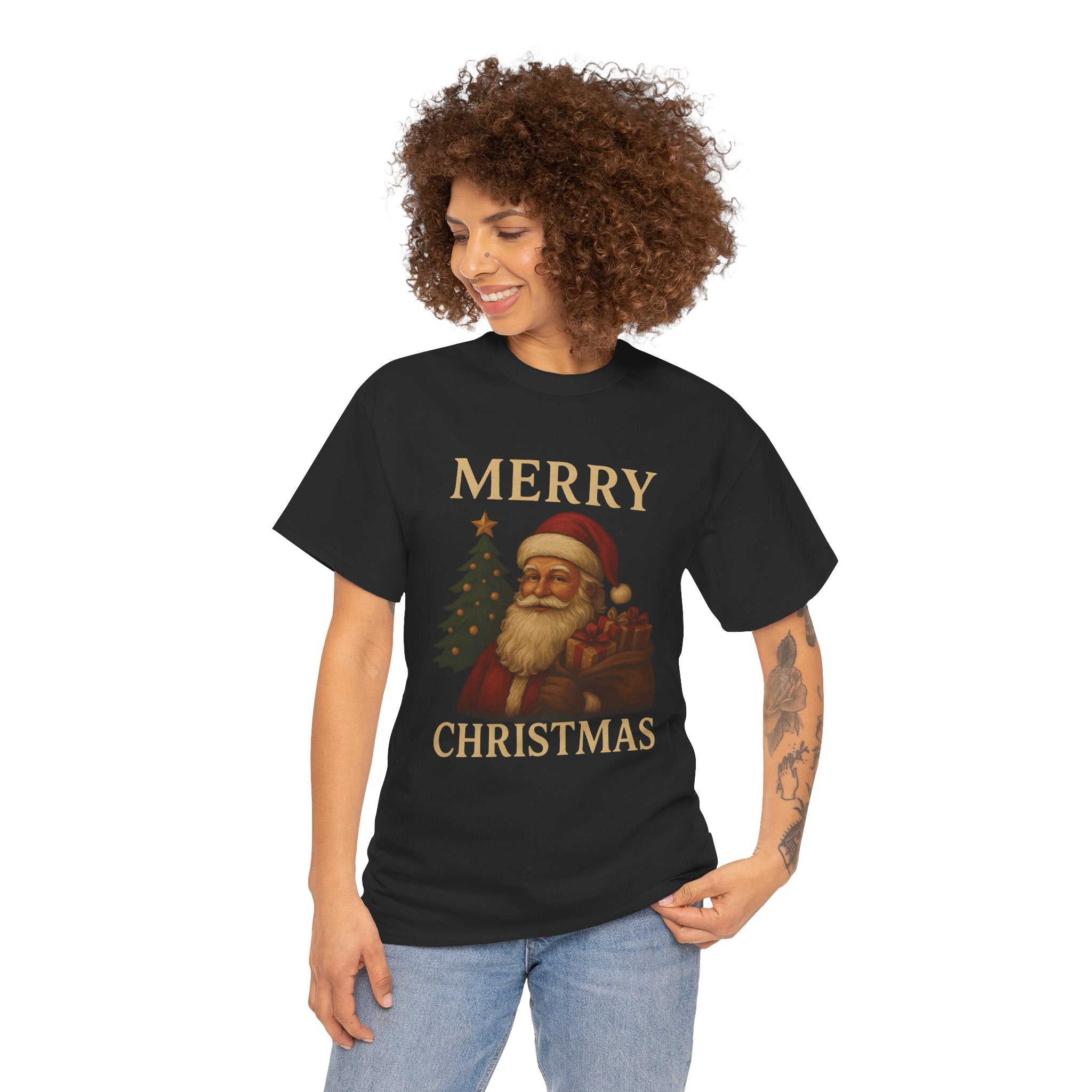 Vintage Santa 'Merry Christmas' Tee