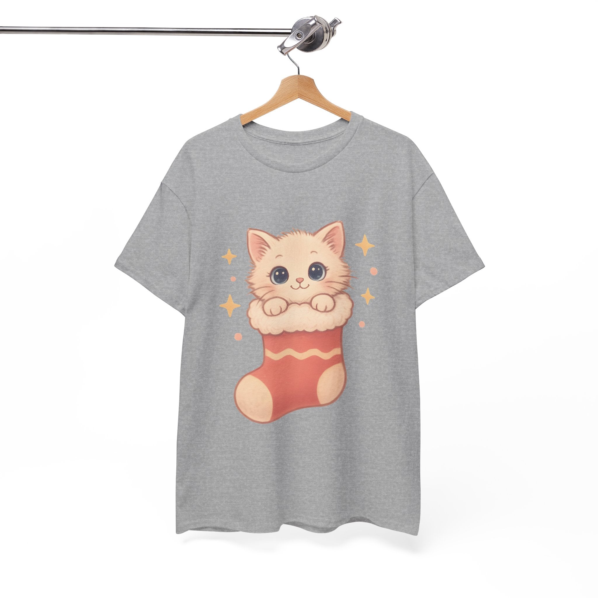 Cute Kitten in Christmas Stocking Tee