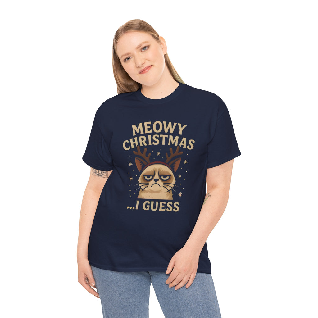 Meowy Christmas… I Guess T-Shirt — Funny Grumpy Cat Holiday Tee
