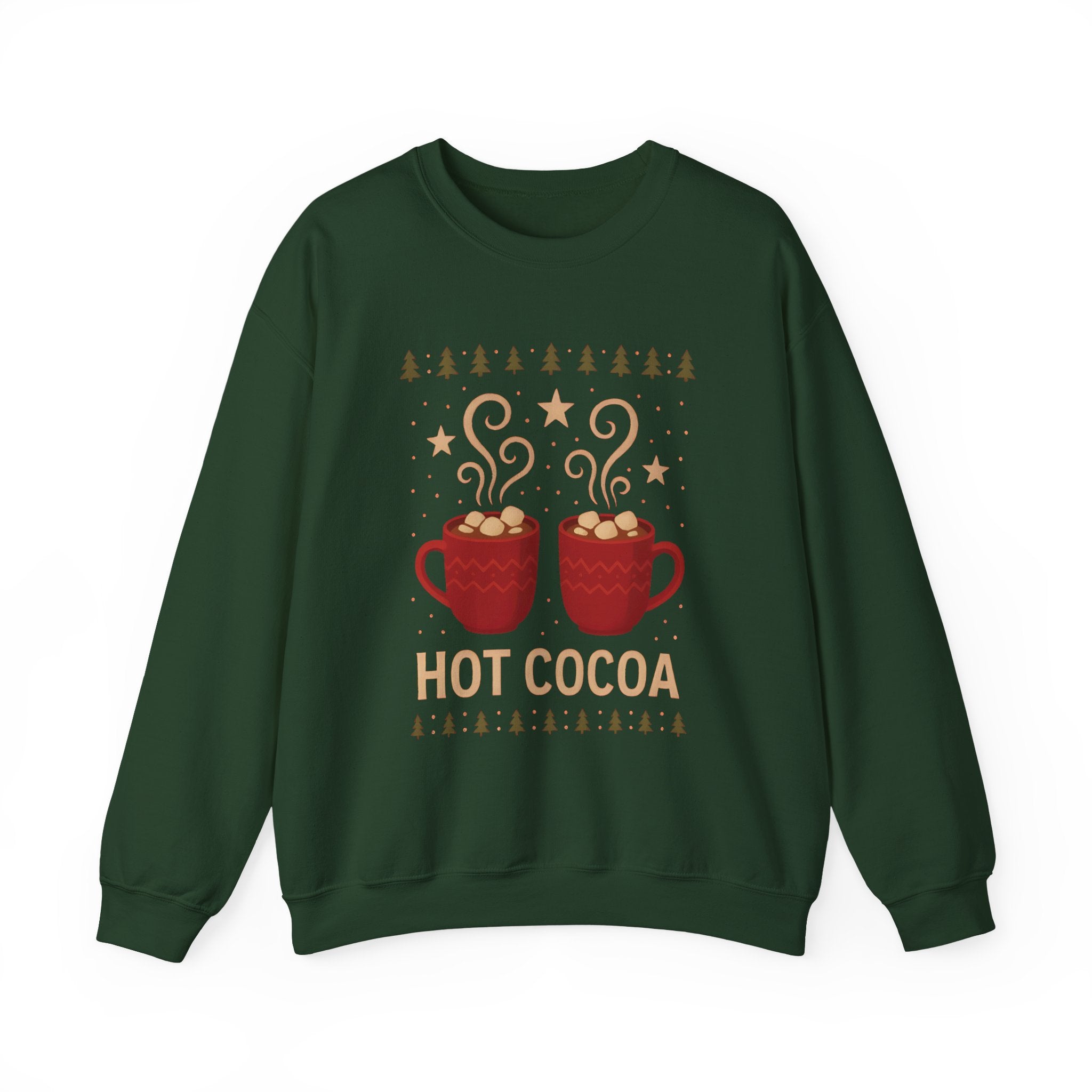 Hot Cocoa Crewneck Sweatshirt — Cozy Winter Mug Graphic