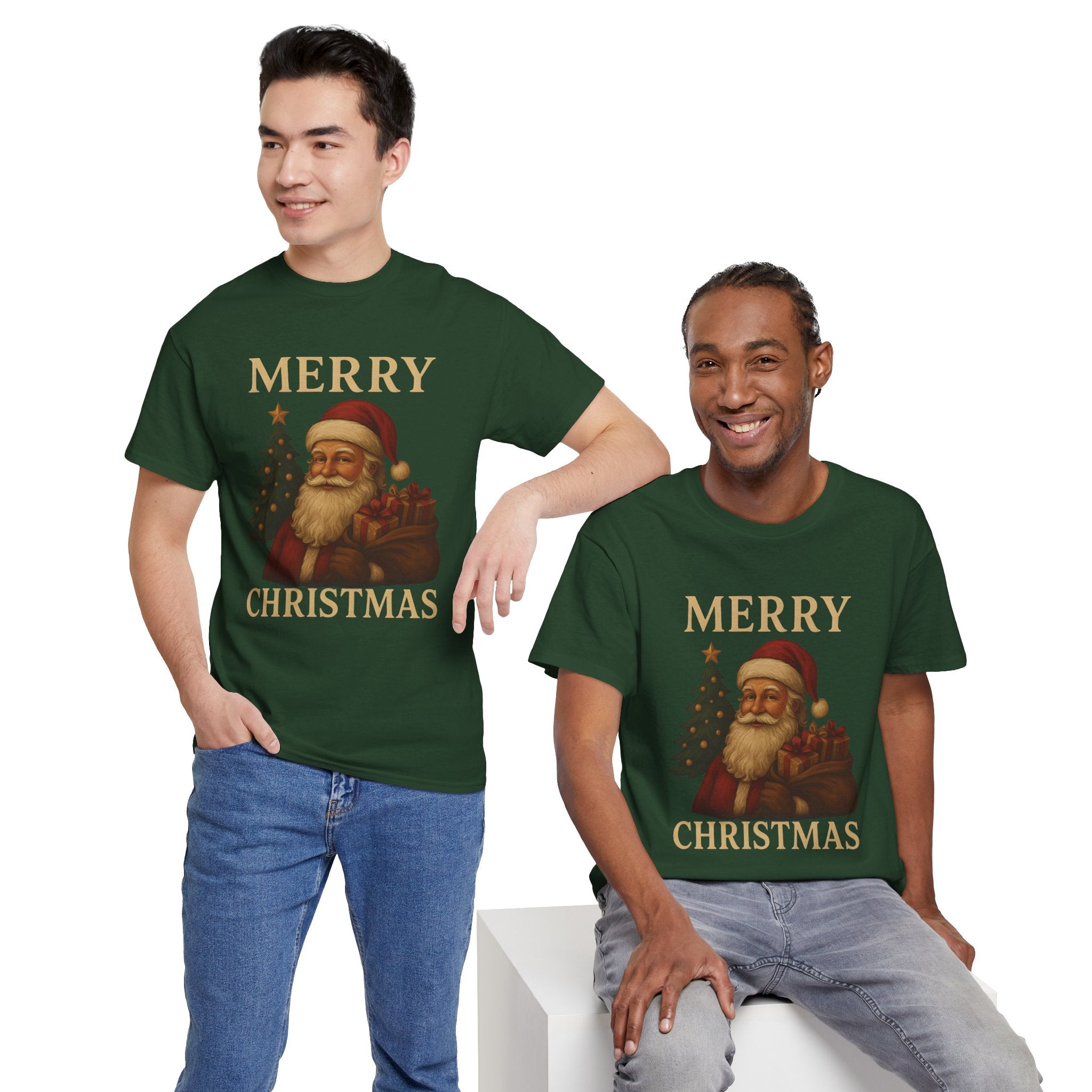 Vintage Santa 'Merry Christmas' Tee