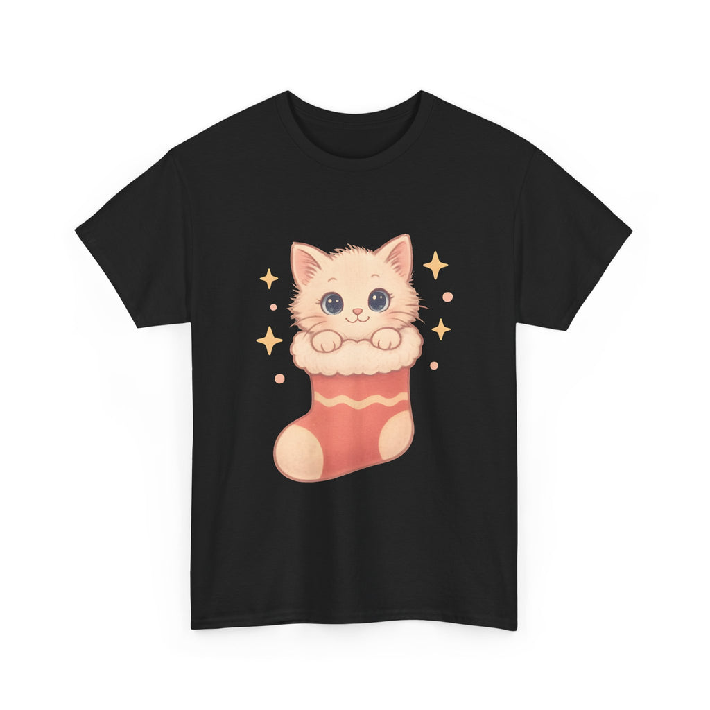 Cute Kitten in Christmas Stocking Tee