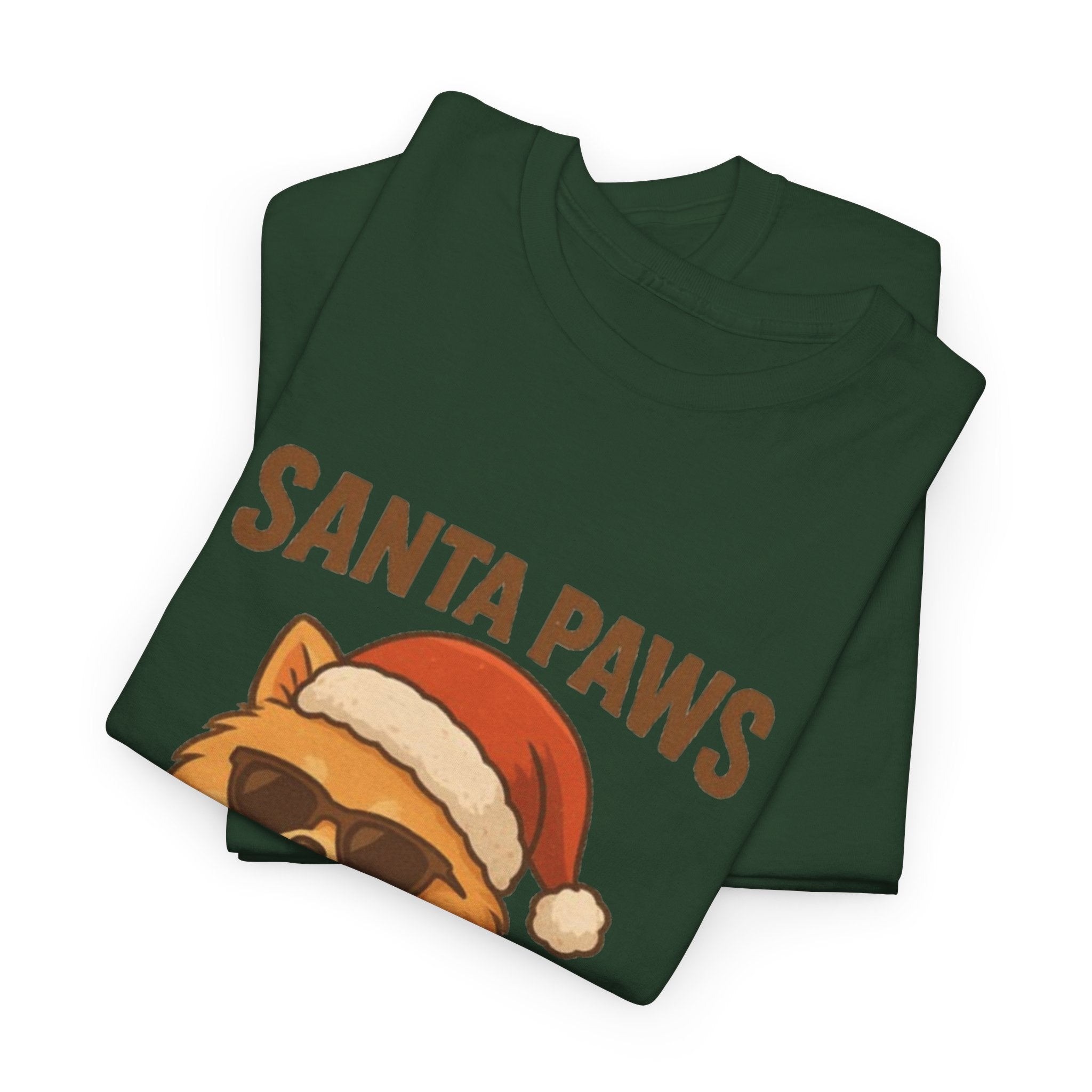 Santa Paws Is Coming T-Shirt — Cute Dog Christmas Tee