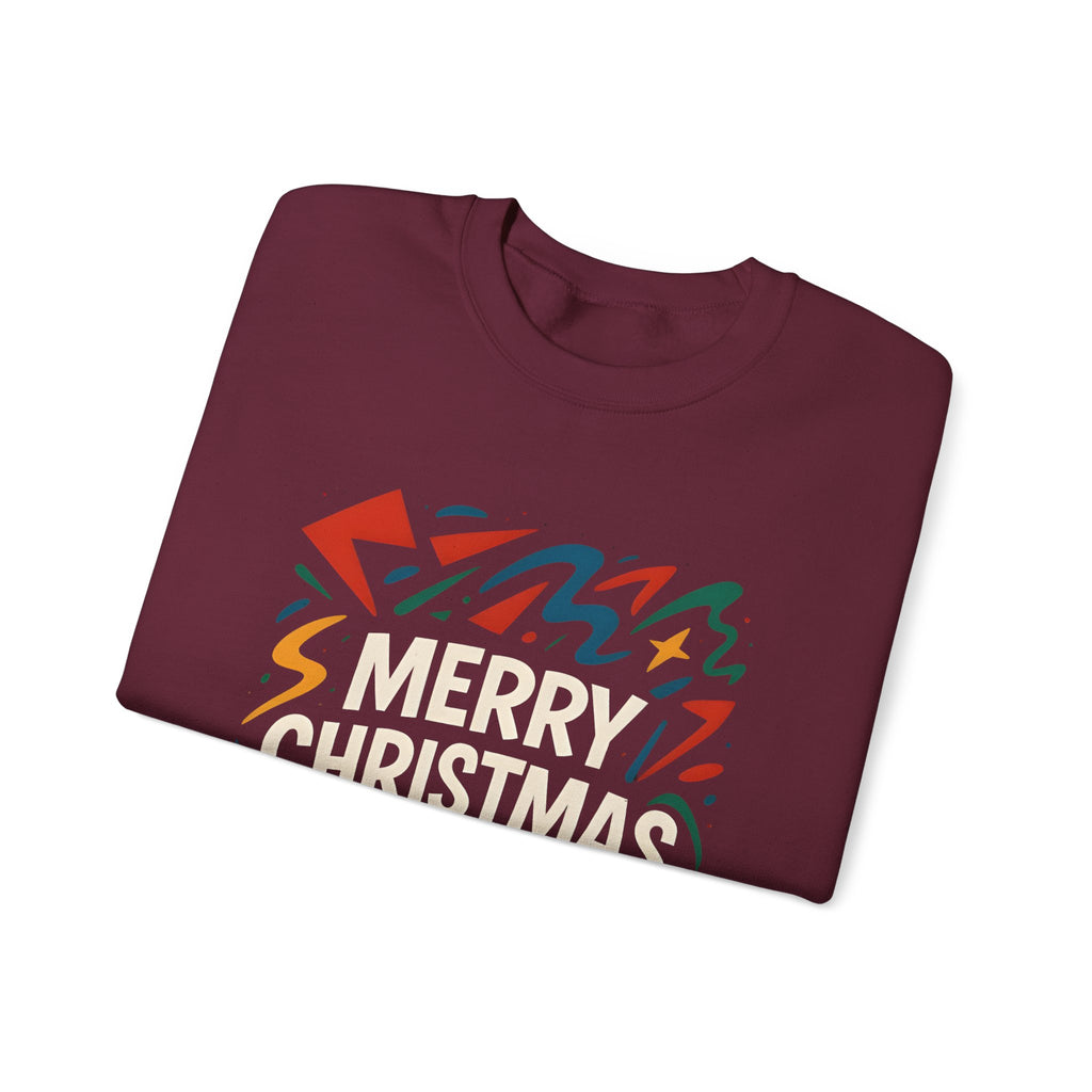 Merry Christmas Crewneck Sweatshirt — Retro Holiday Graphic