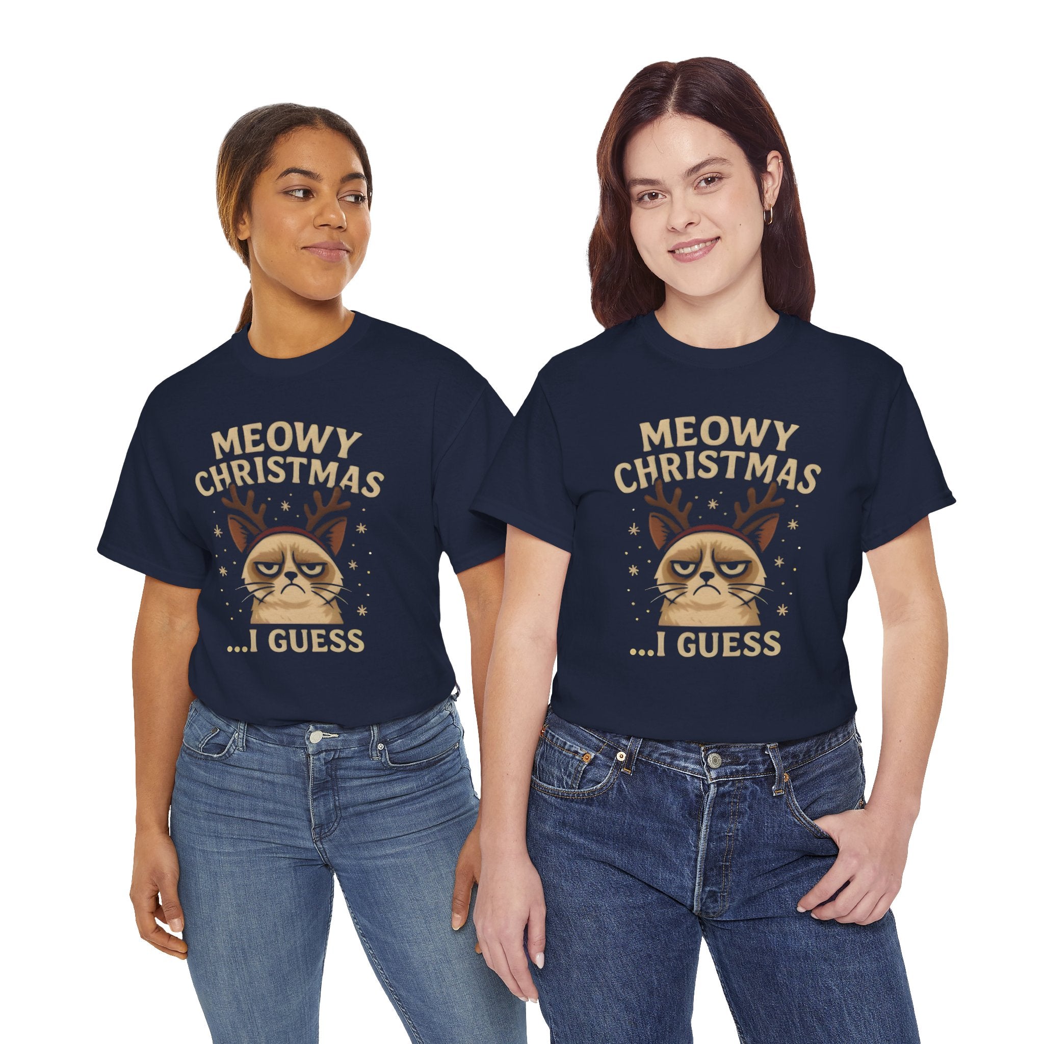 Meowy Christmas… I Guess T-Shirt — Funny Grumpy Cat Holiday Tee