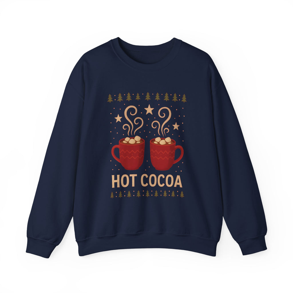 Hot Cocoa Crewneck Sweatshirt — Cozy Winter Mug Graphic