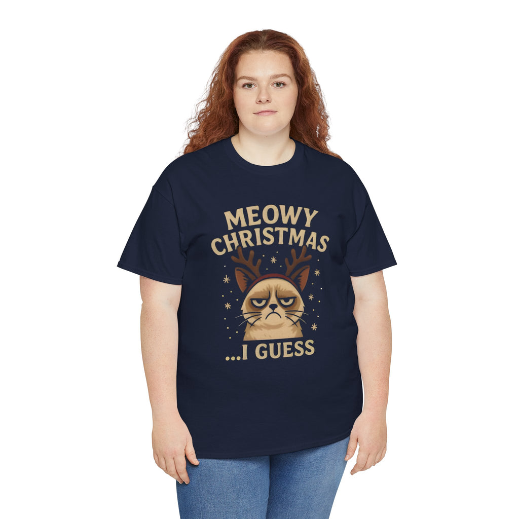 Meowy Christmas… I Guess T-Shirt — Funny Grumpy Cat Holiday Tee