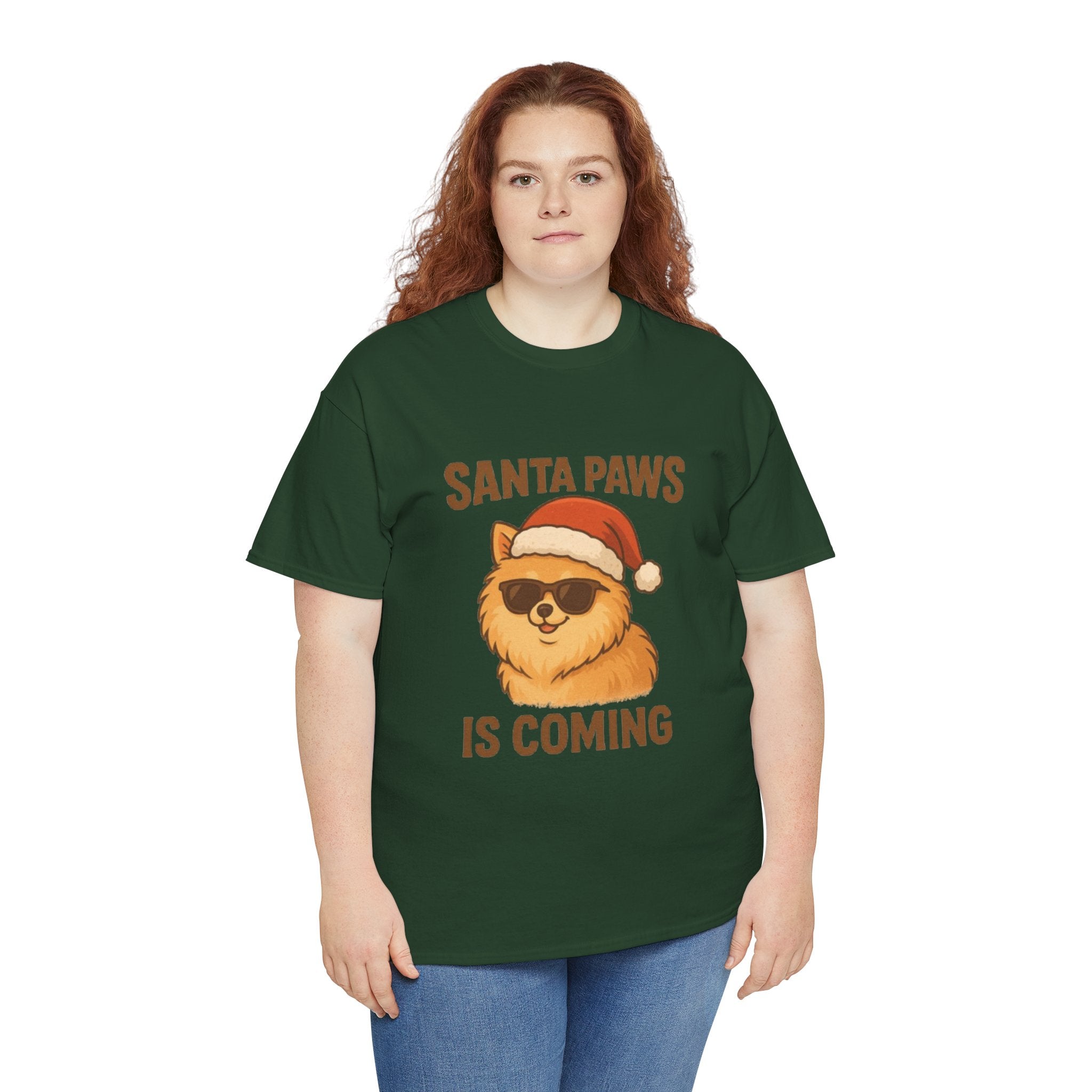 Santa Paws Is Coming T-Shirt — Cute Dog Christmas Tee
