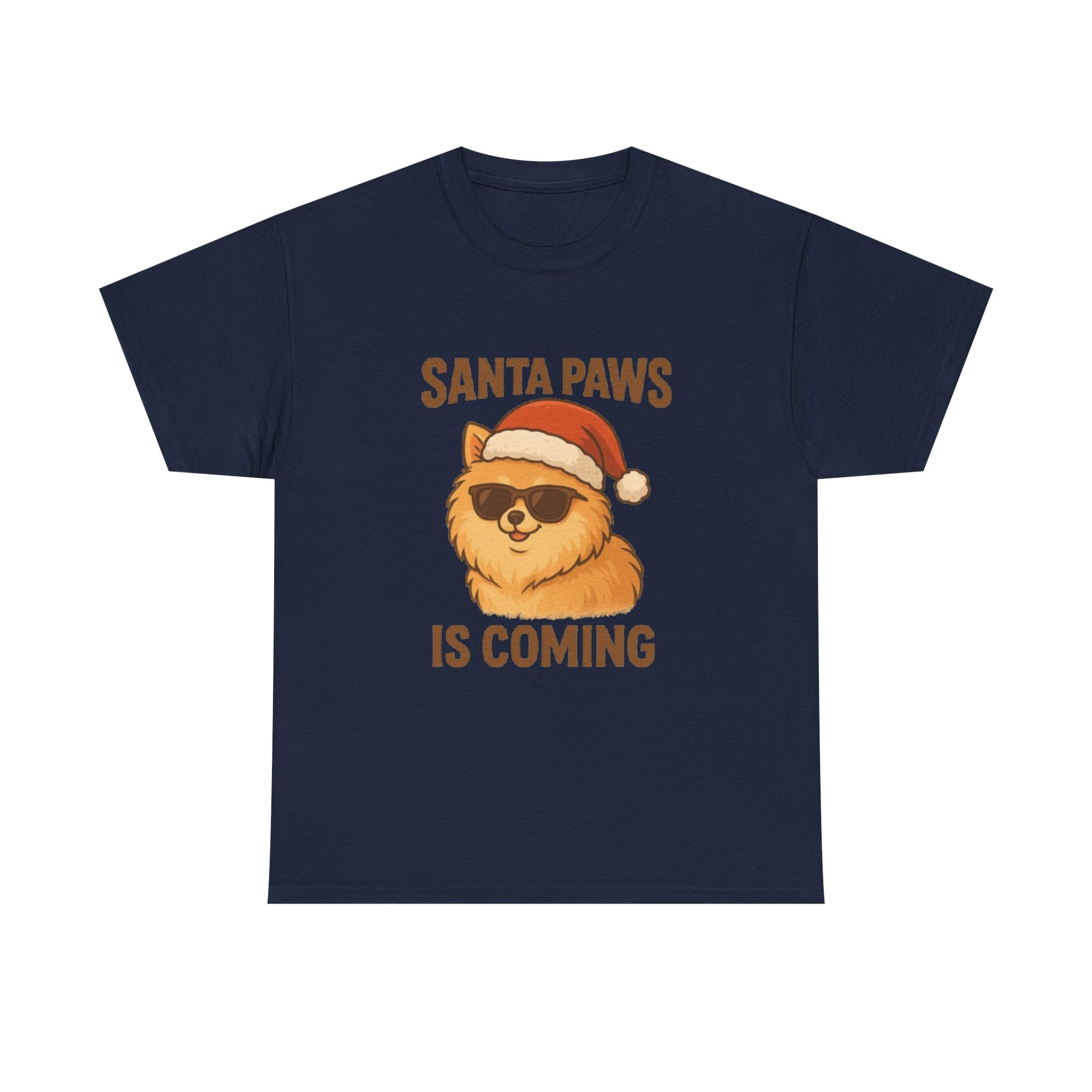 Santa Paws Is Coming T-Shirt — Cute Dog Christmas Tee