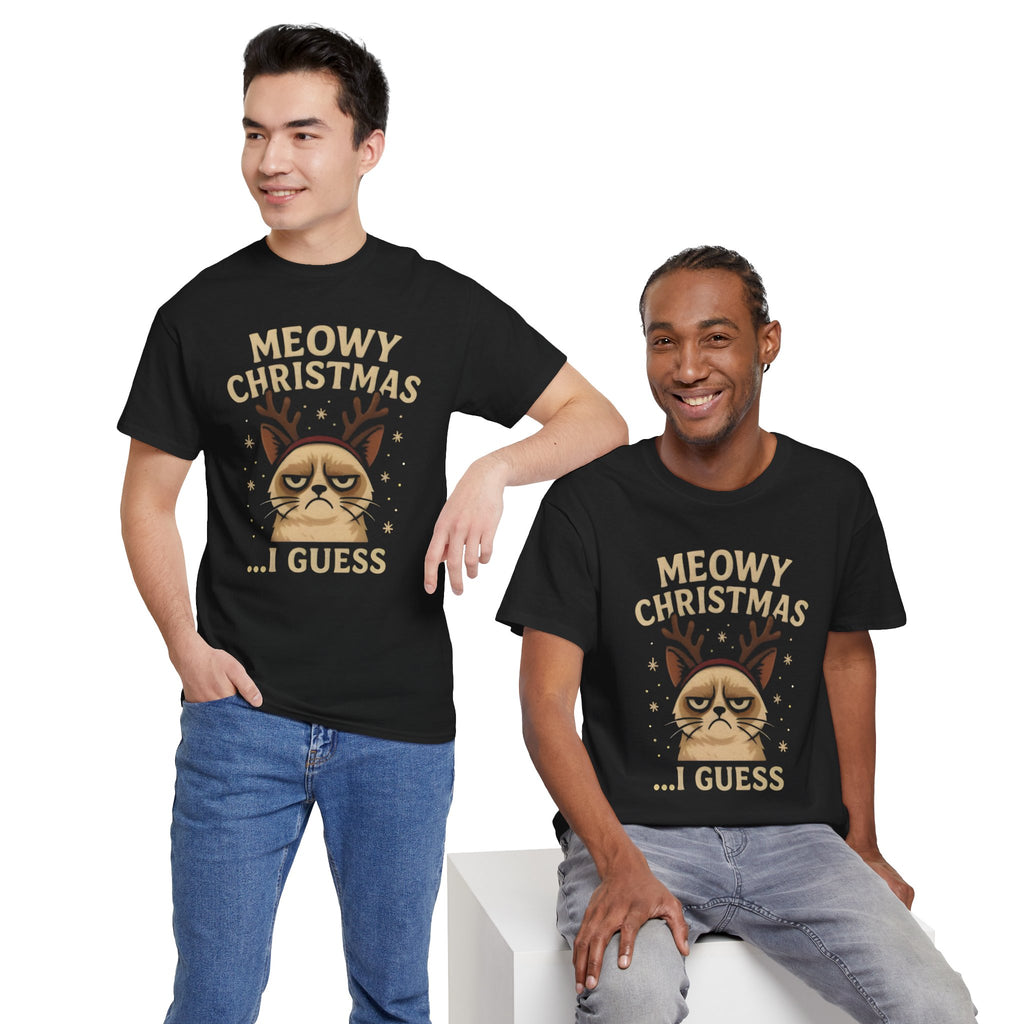 Meowy Christmas… I Guess T-Shirt — Funny Grumpy Cat Holiday Tee