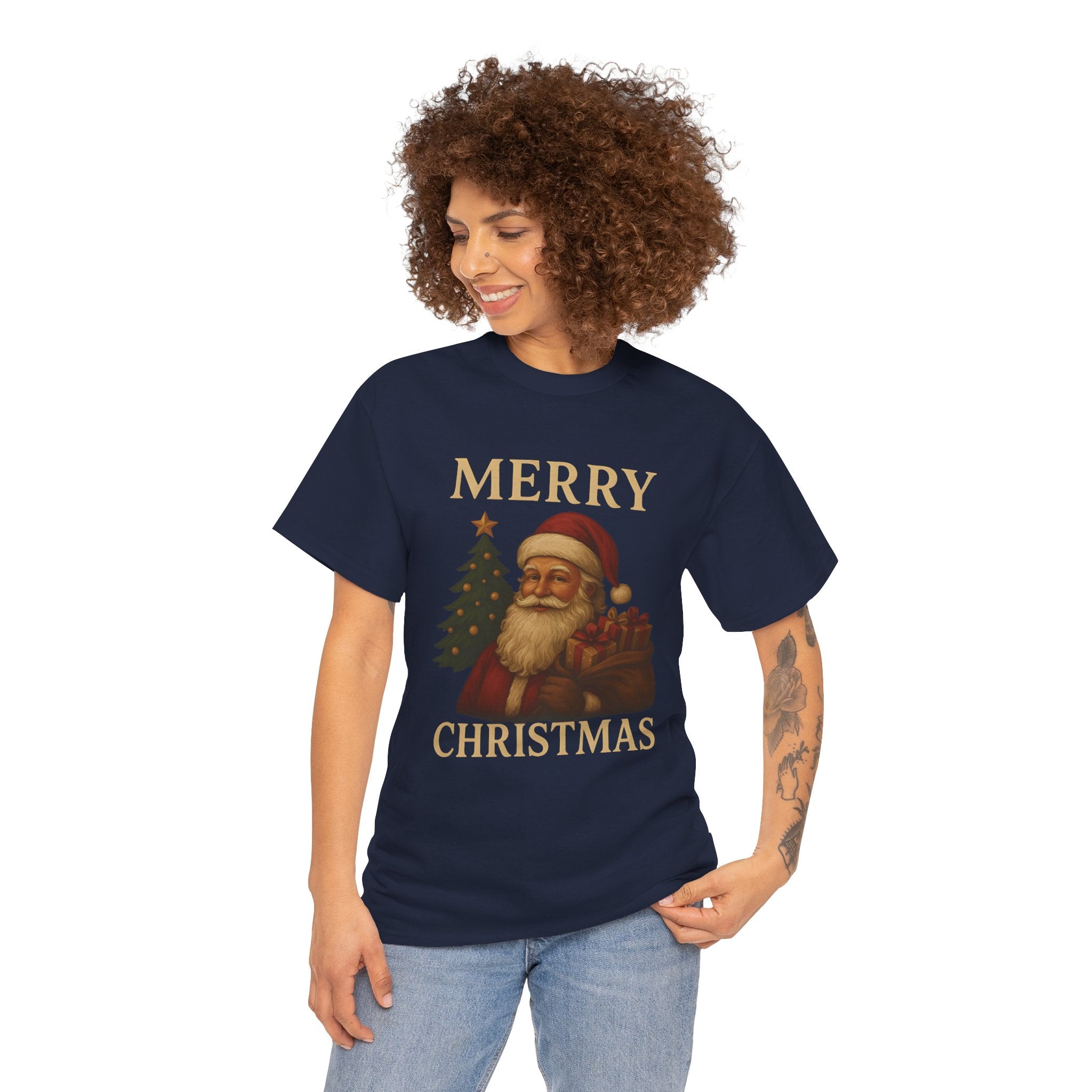Vintage Santa 'Merry Christmas' Tee