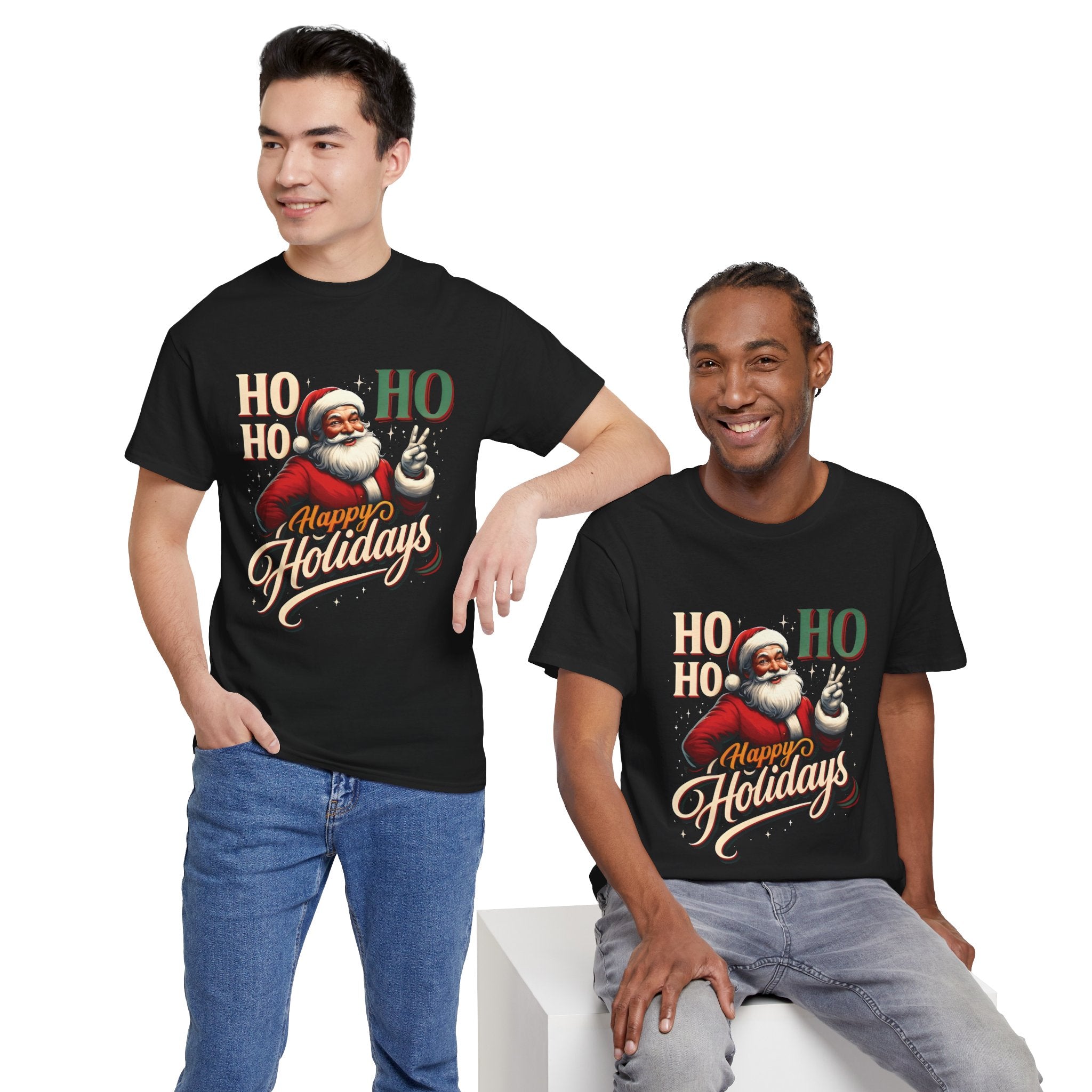 Santa 'Ho Ho Ho' Happy Holidays T-Shirt
