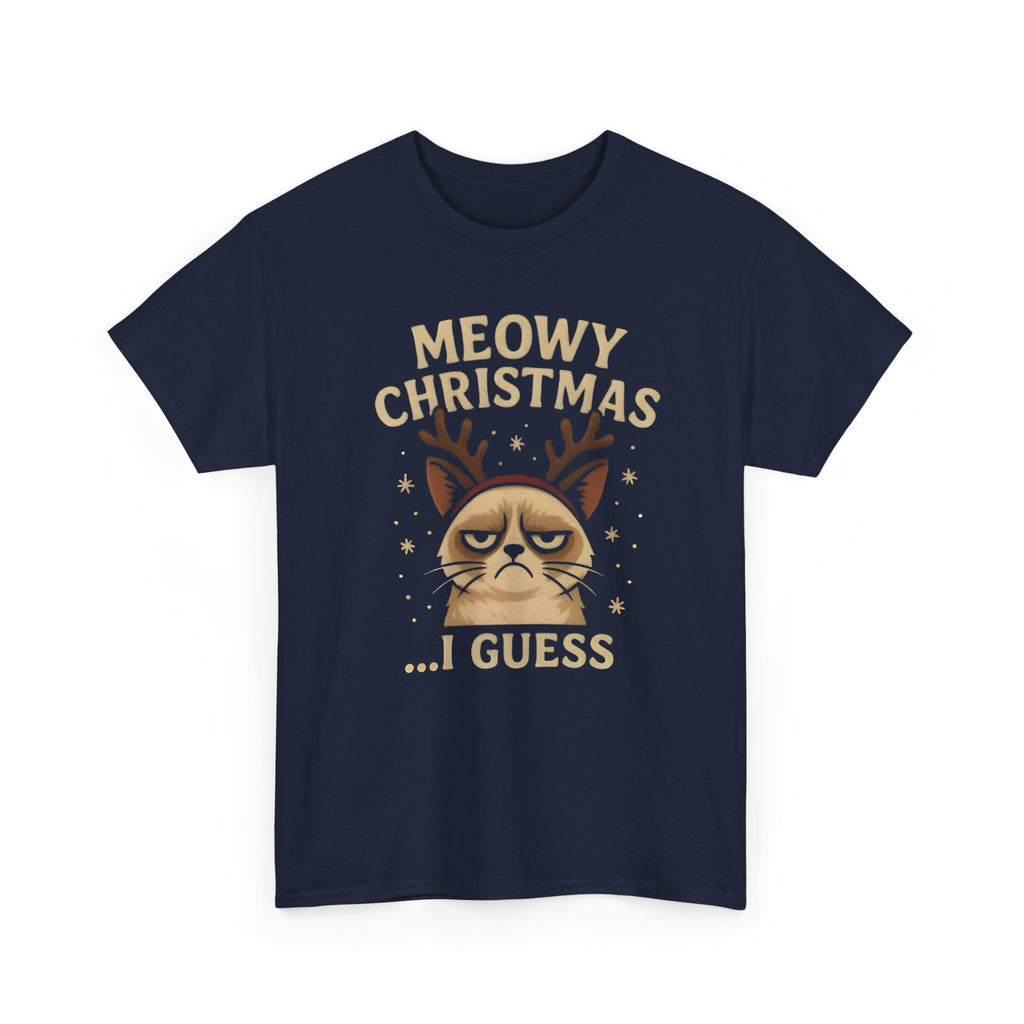 Meowy Christmas… I Guess T-Shirt — Funny Grumpy Cat Holiday Tee