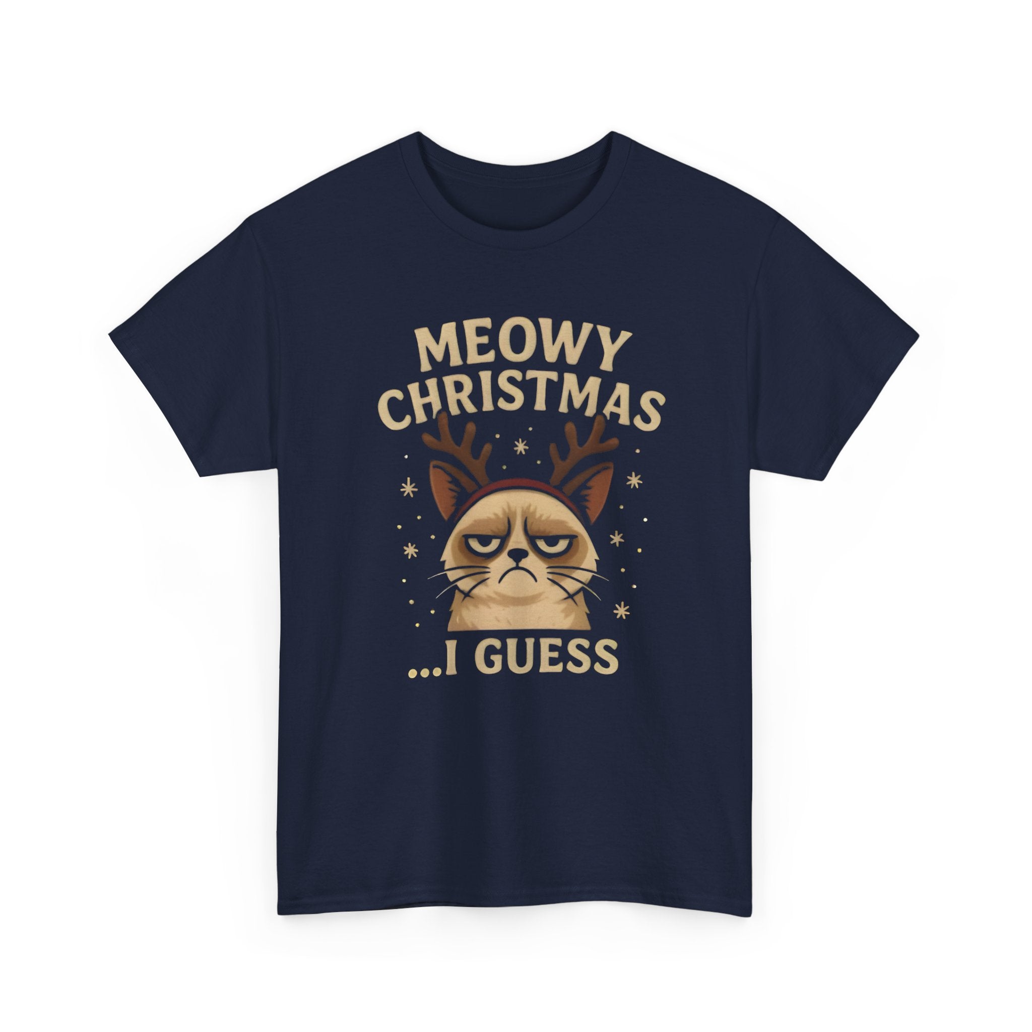 Meowy Christmas… I Guess T-Shirt — Funny Grumpy Cat Holiday Tee