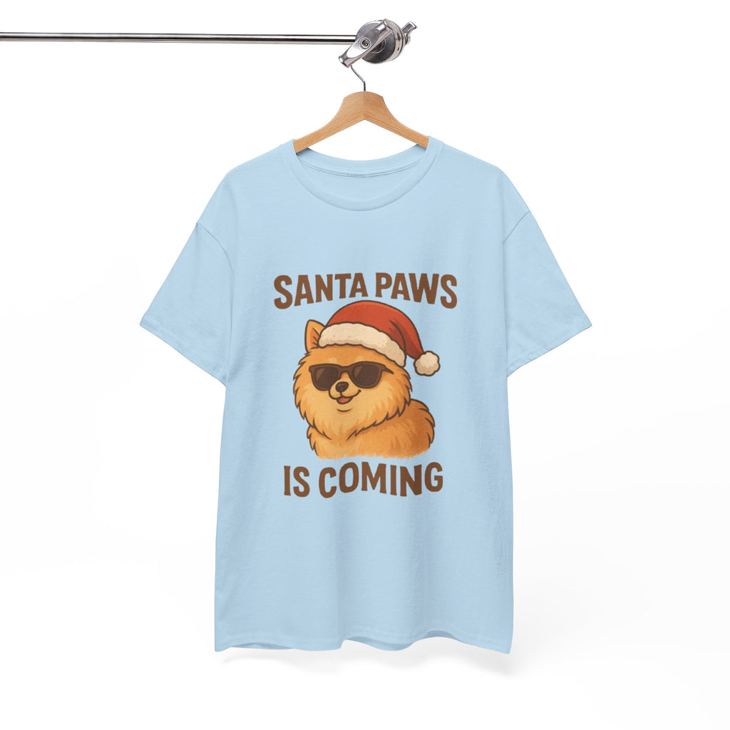 Santa Paws Is Coming T-Shirt — Cute Dog Christmas Tee