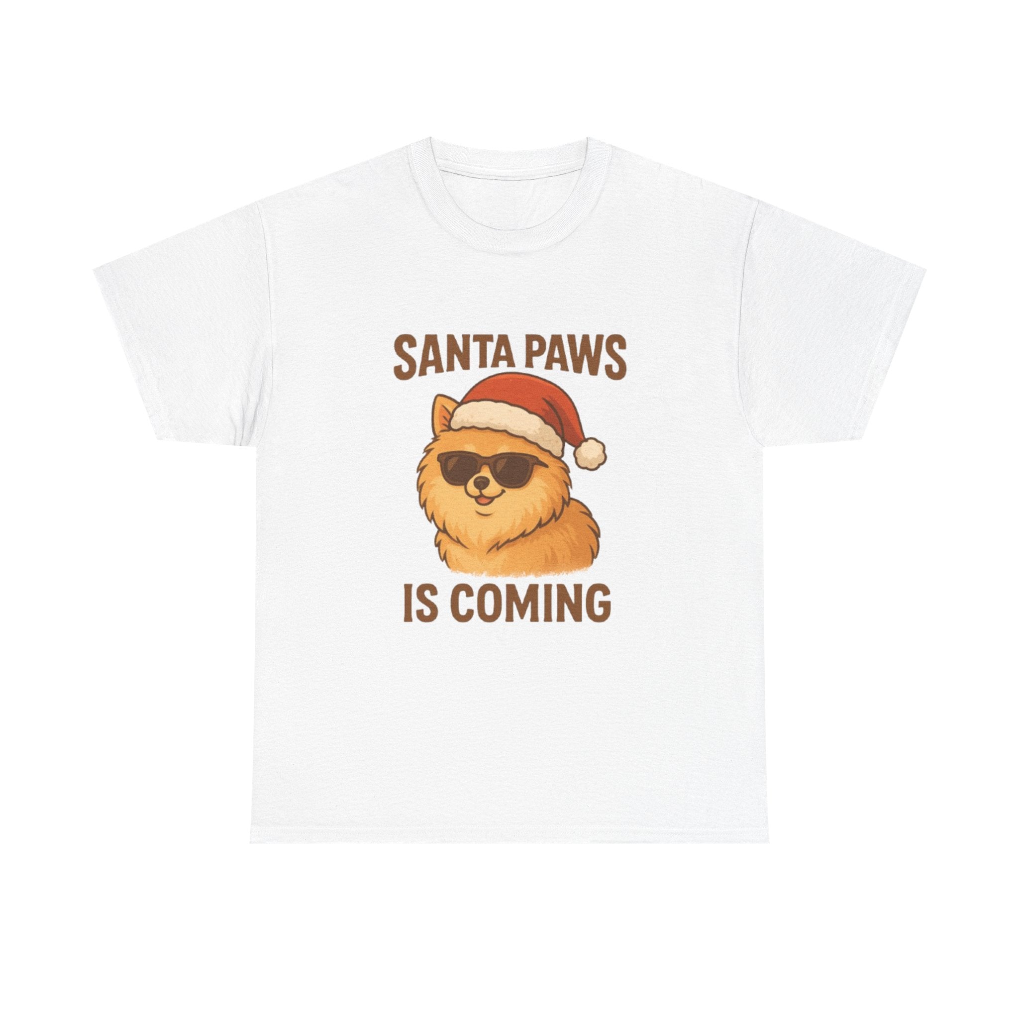 Santa Paws Is Coming T-Shirt — Cute Dog Christmas Tee