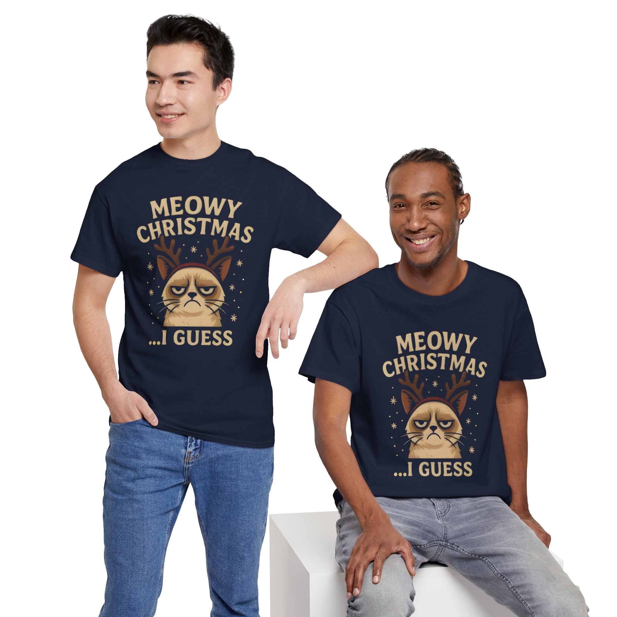 Meowy Christmas… I Guess T-Shirt — Funny Grumpy Cat Holiday Tee