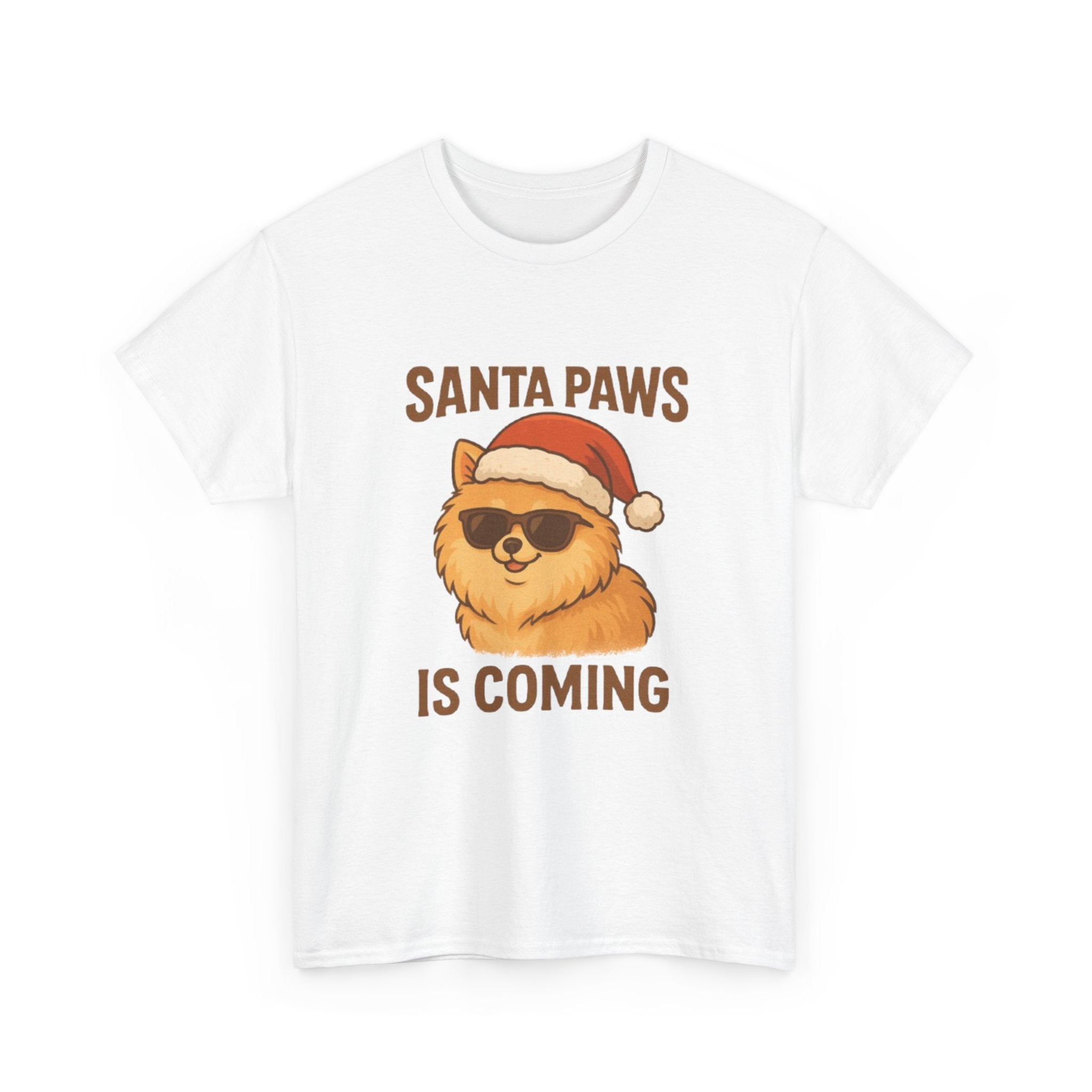 Santa Paws Is Coming T-Shirt — Cute Dog Christmas Tee