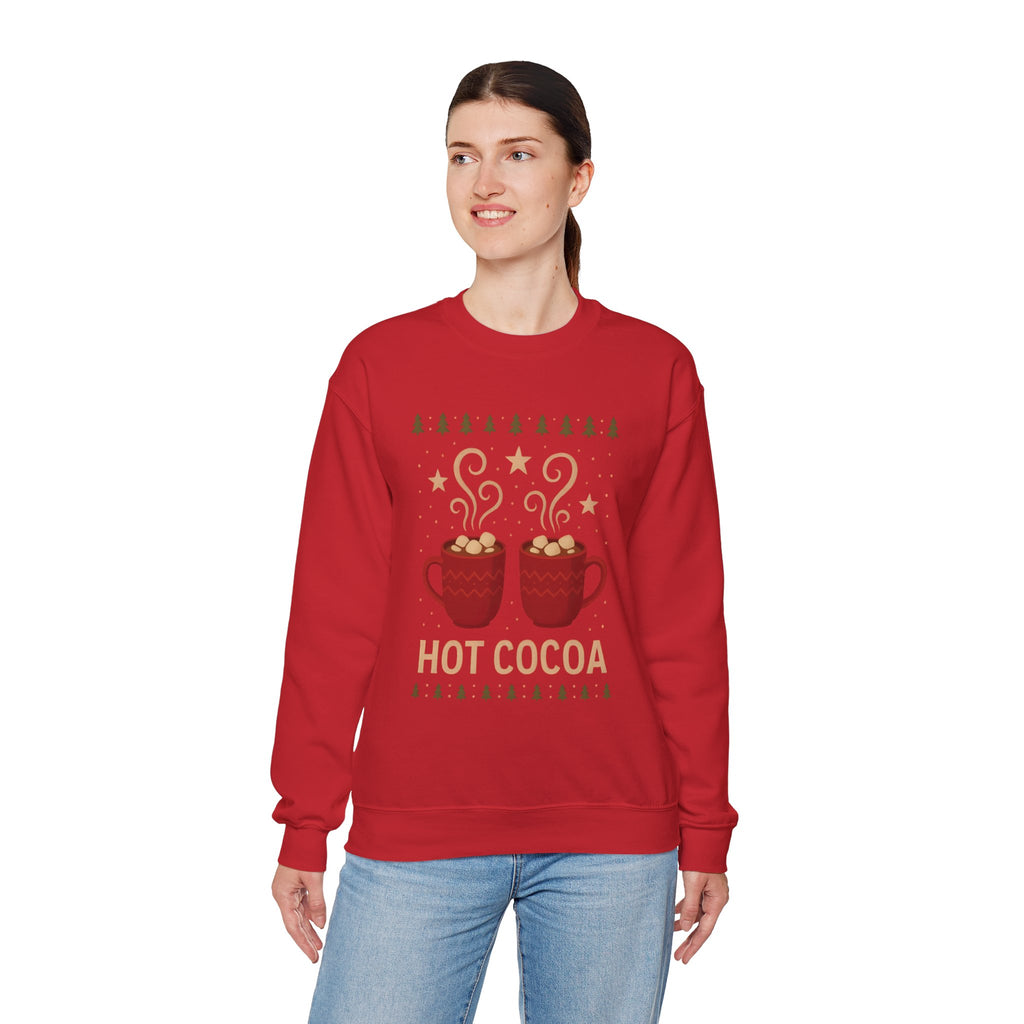 Hot Cocoa Crewneck Sweatshirt — Cozy Winter Mug Graphic